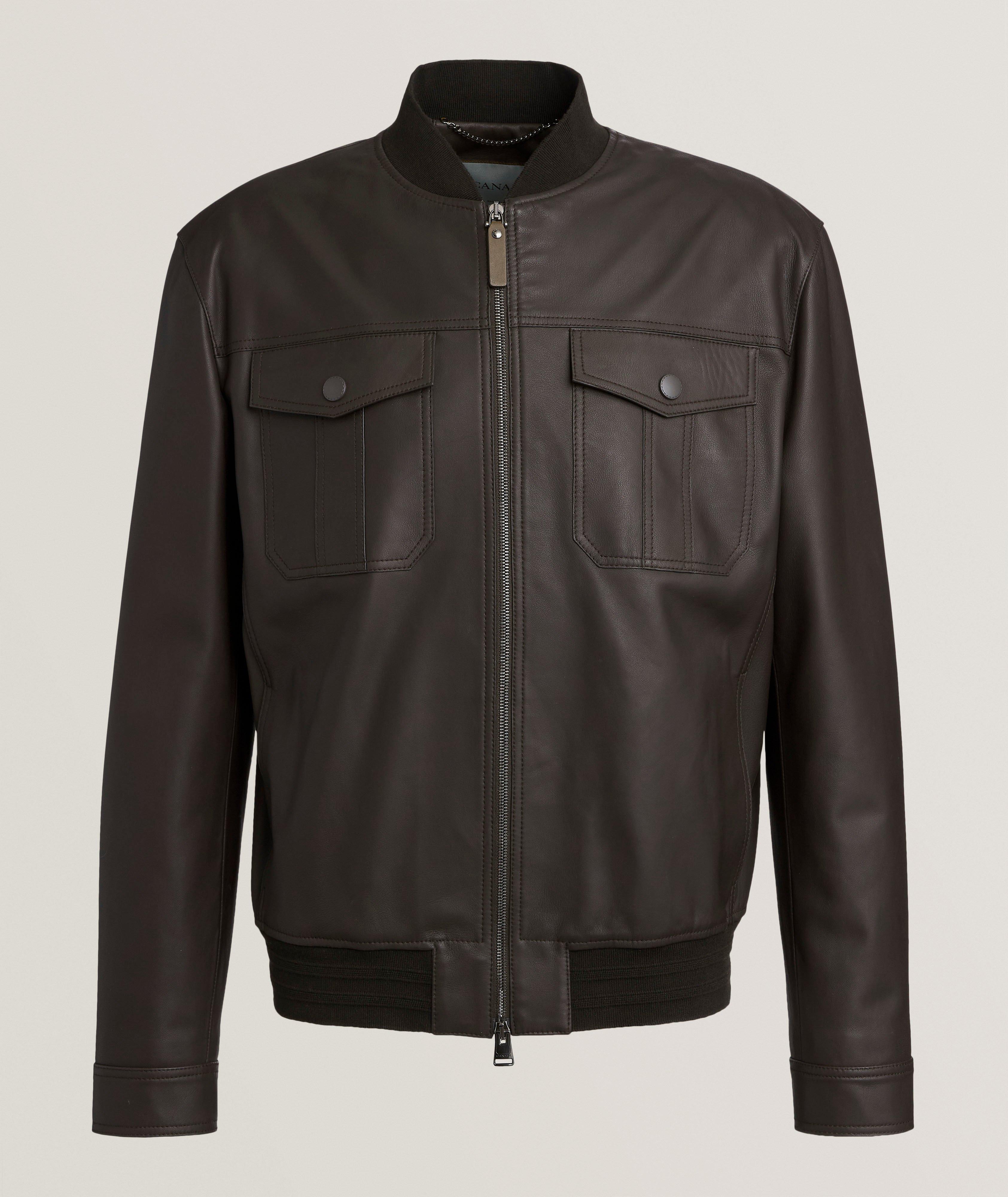 Leather Bomber Jacket image 0