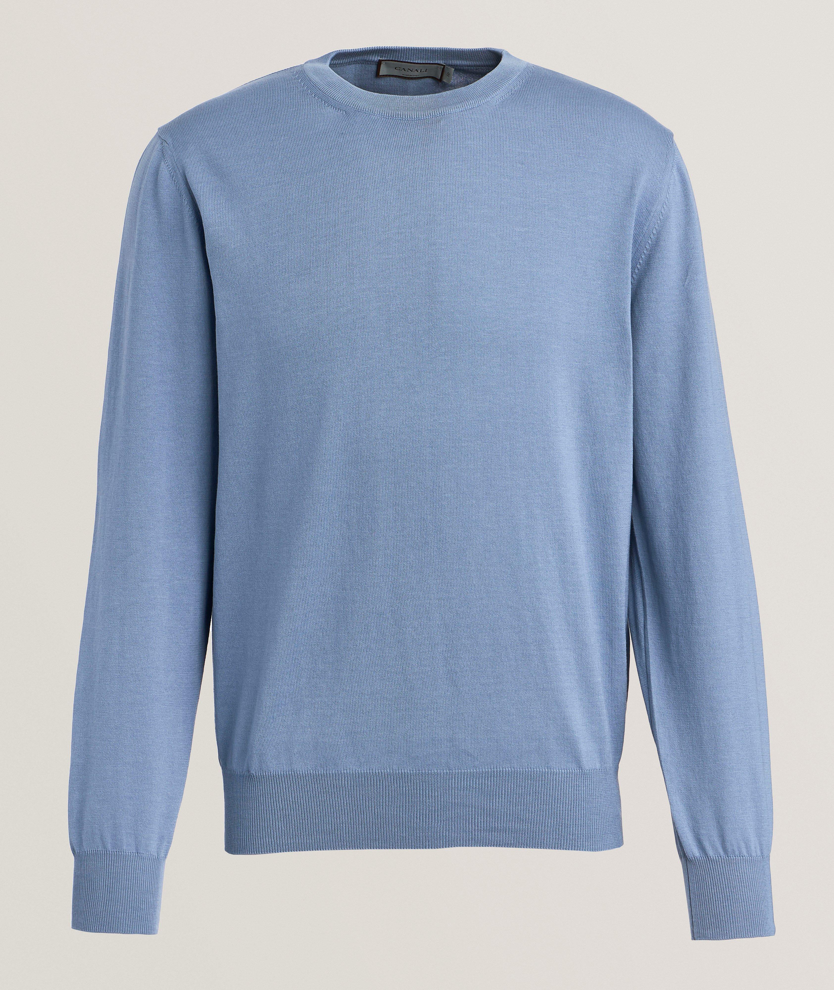 CREW LONG SLEEVE POWDER BLUE KNIT image 0