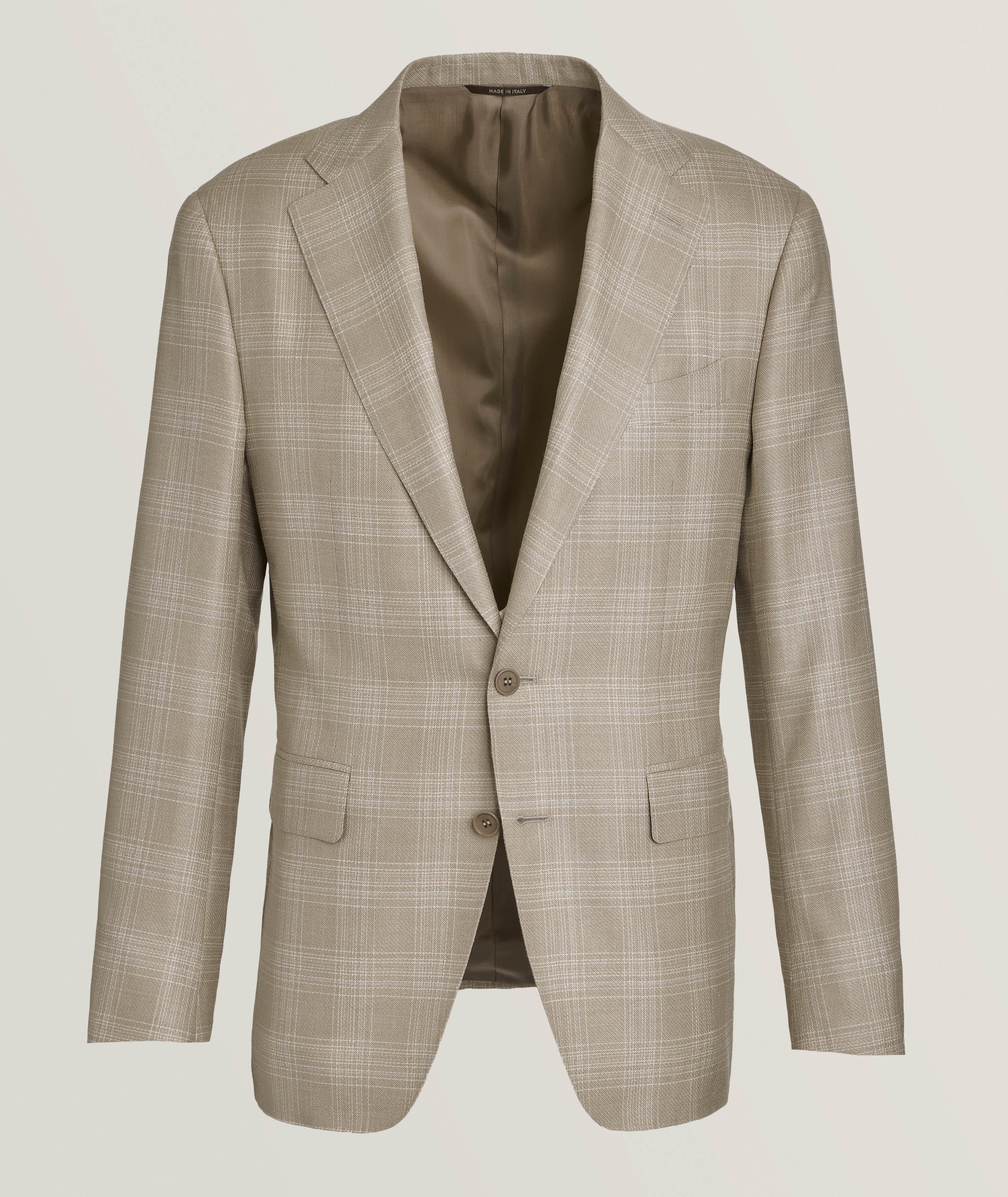 Canali Veston Capri en lainage à motif quadrillé