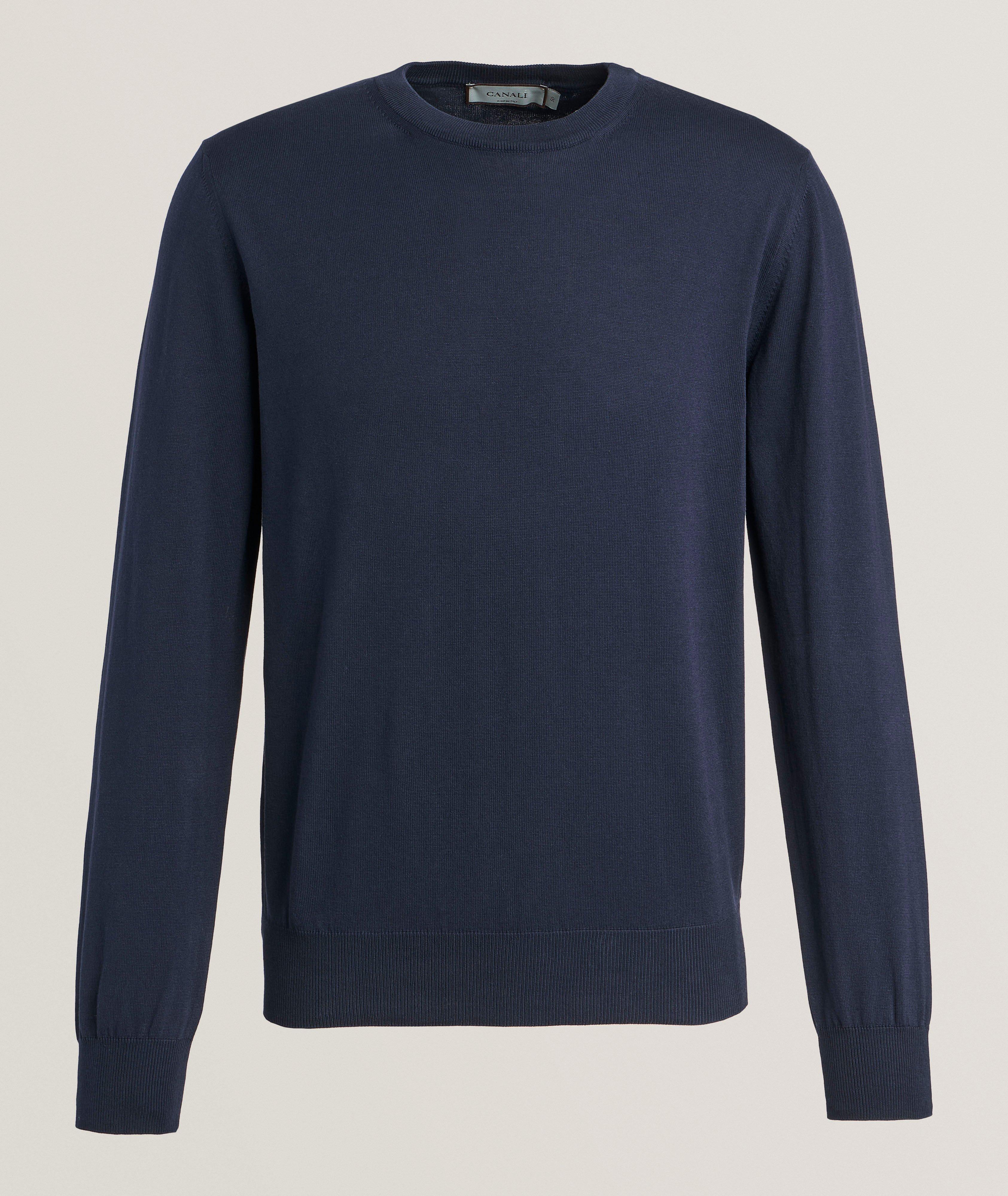 CREW LONG SLEEVE NAVY KNIT image 0