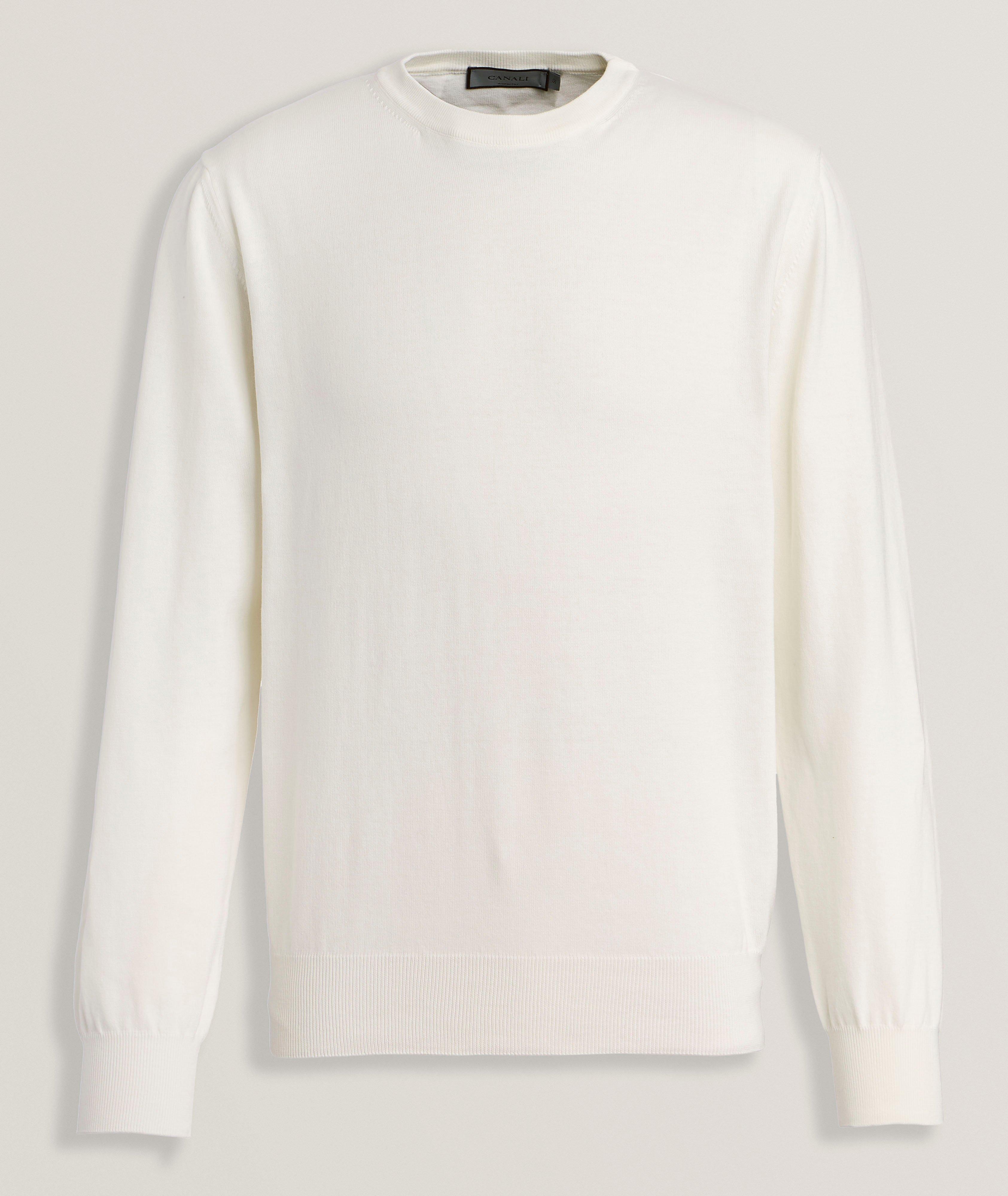 CREW LONG SLEEVE WHITE KNIT image 0