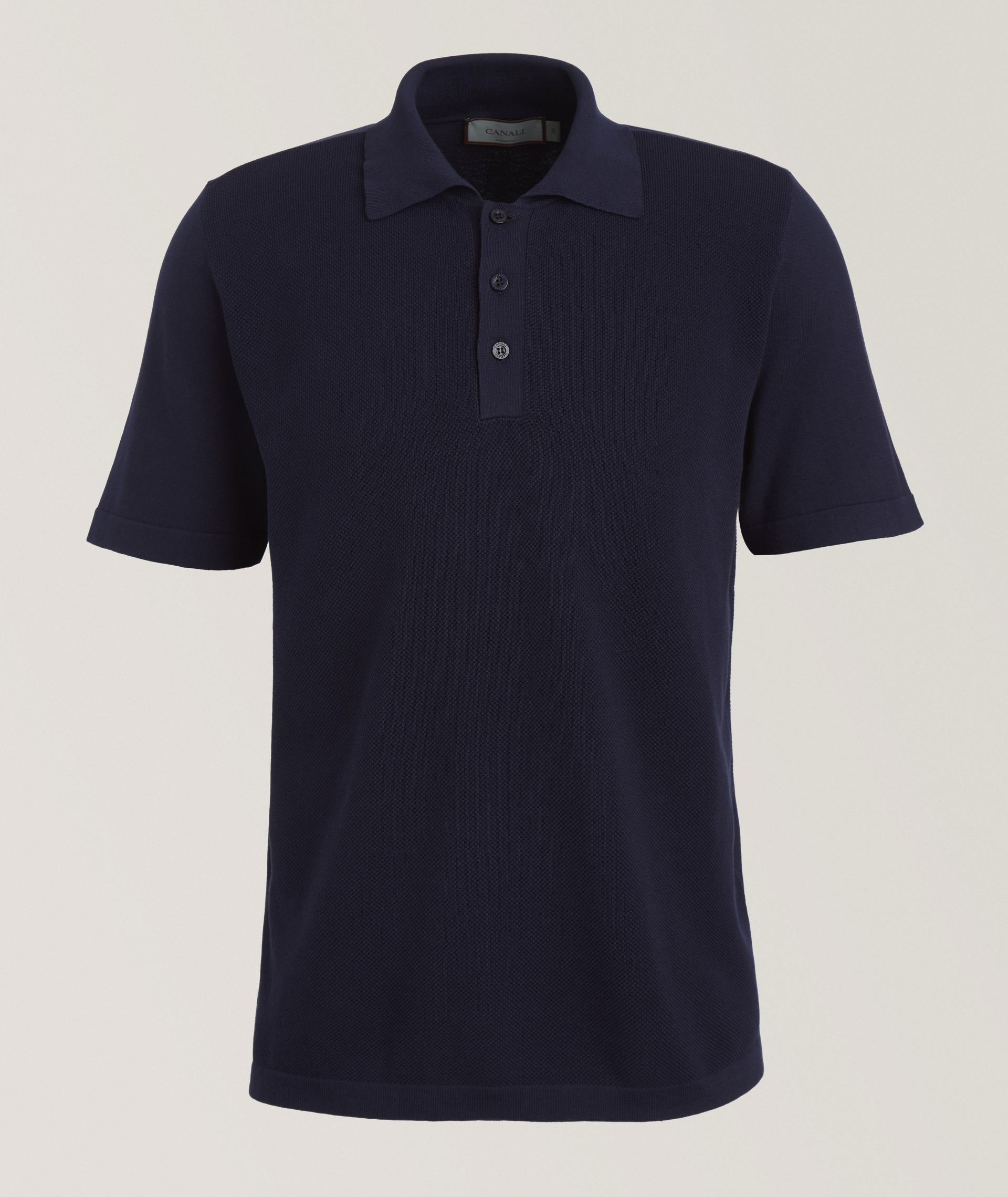 Polo texturé en coton image 0