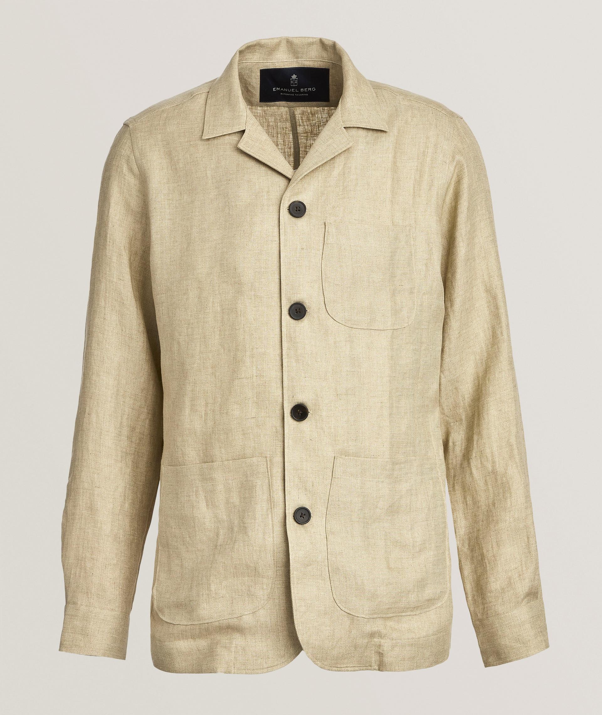 Linen Twill D-Constructed Shirt Jacket image 0
