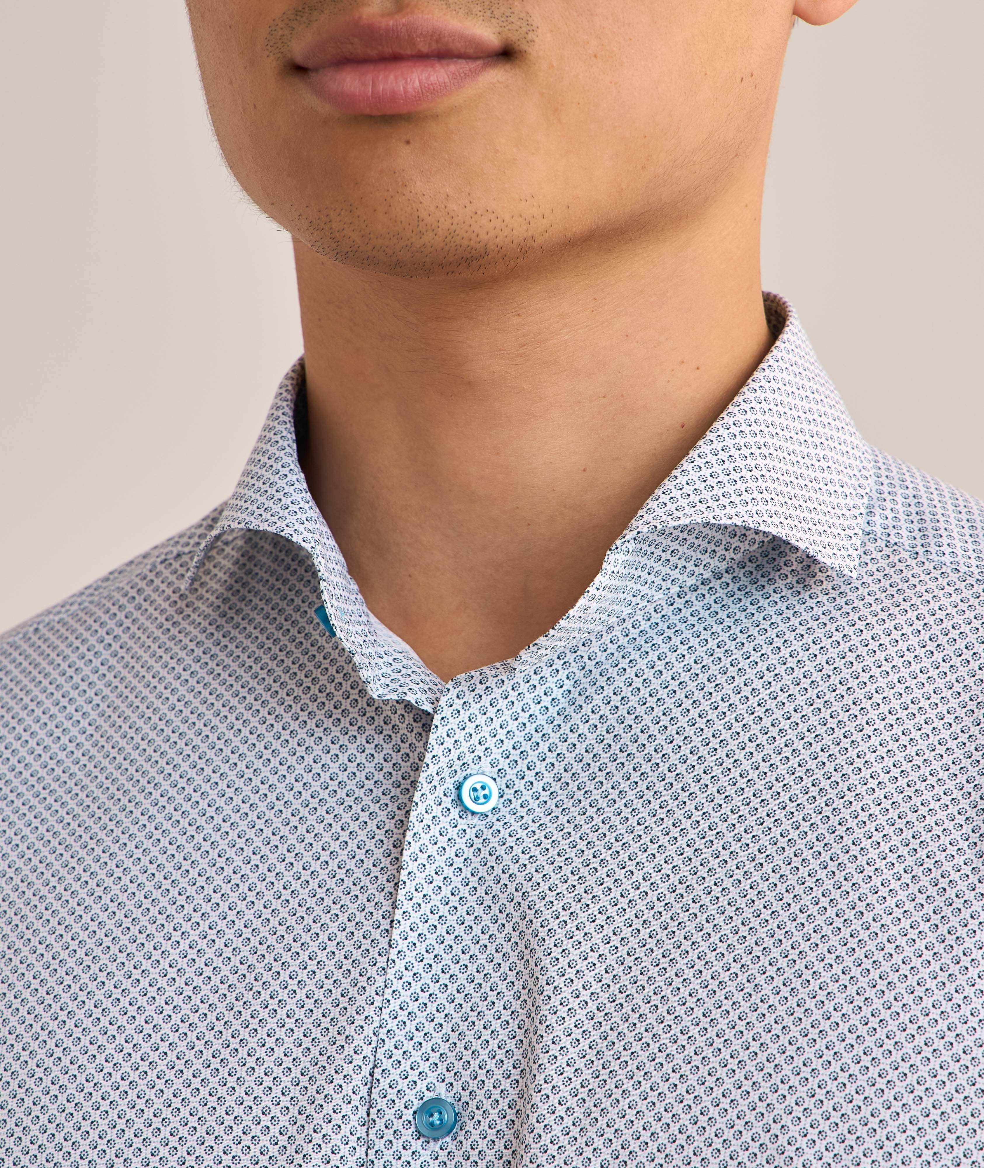 Chemise en coton extensible à motif géométrique image 4