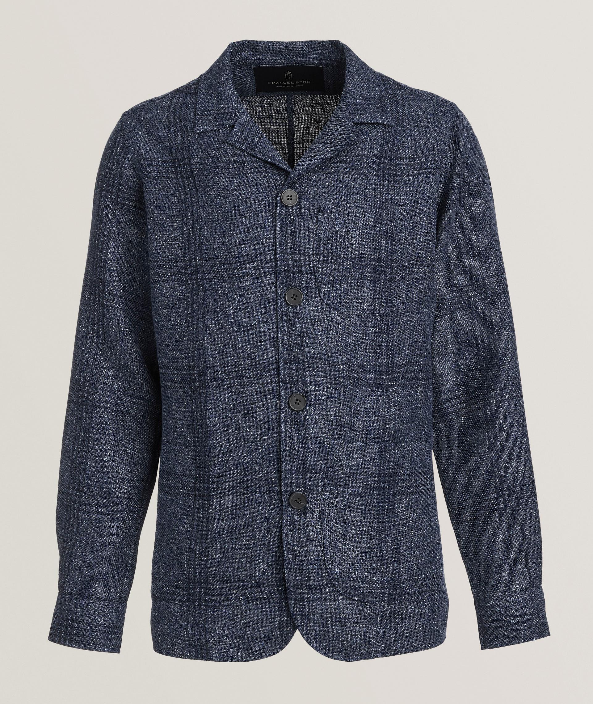 Veste-chemise non structurée à motif quadrillé image 0