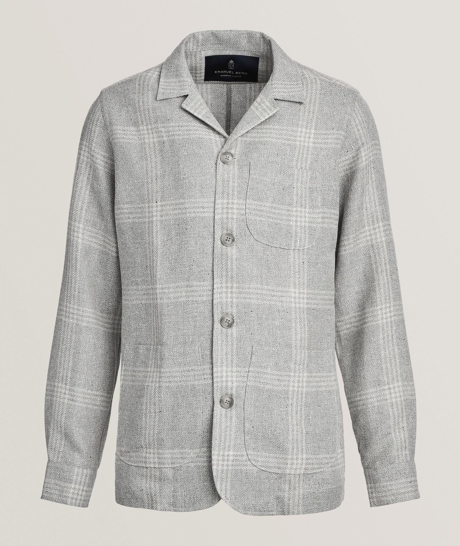 Veste-chemise non structurée à motif quadrillé image 0