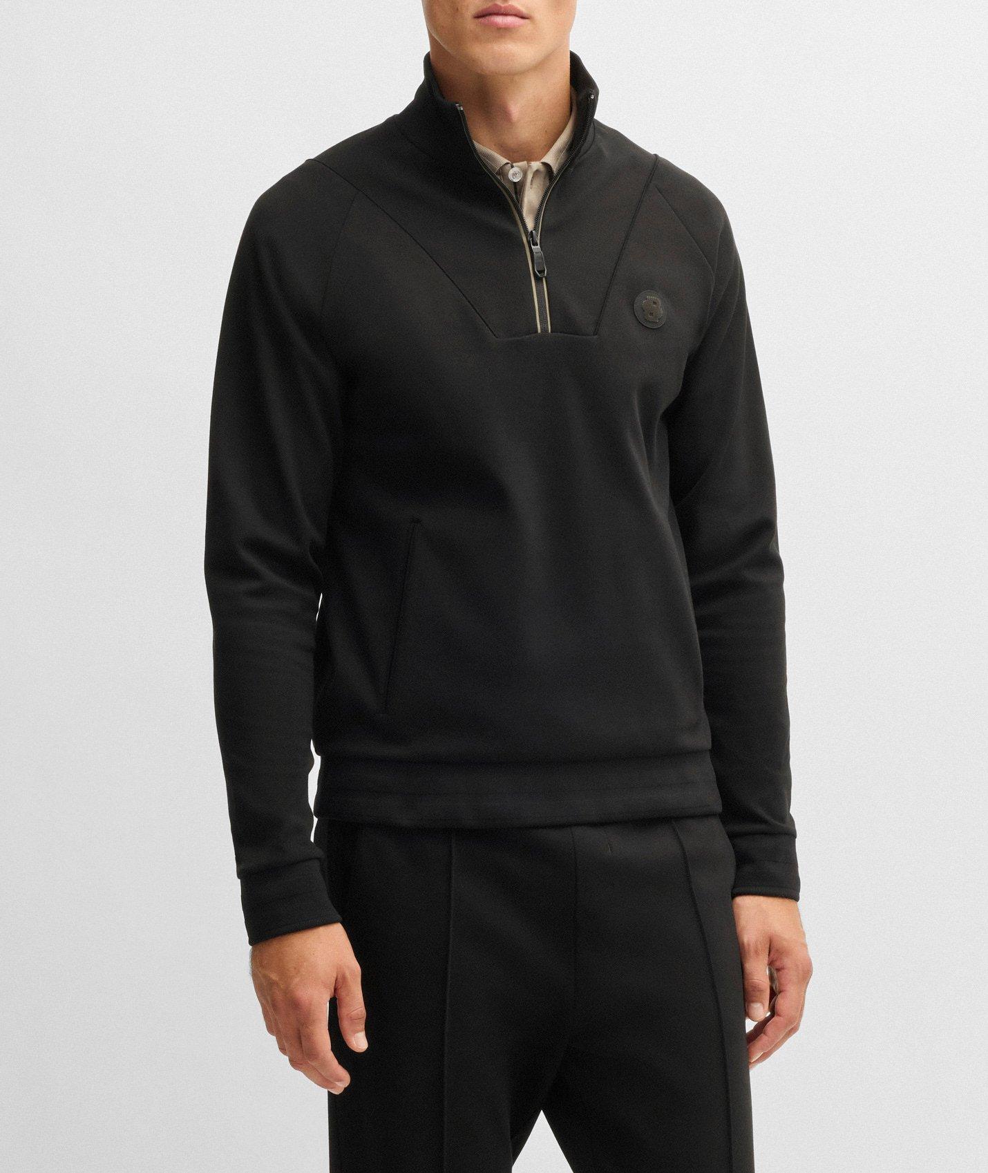 Cotton-Blend Quarter-Zip Sweatshirt image 1