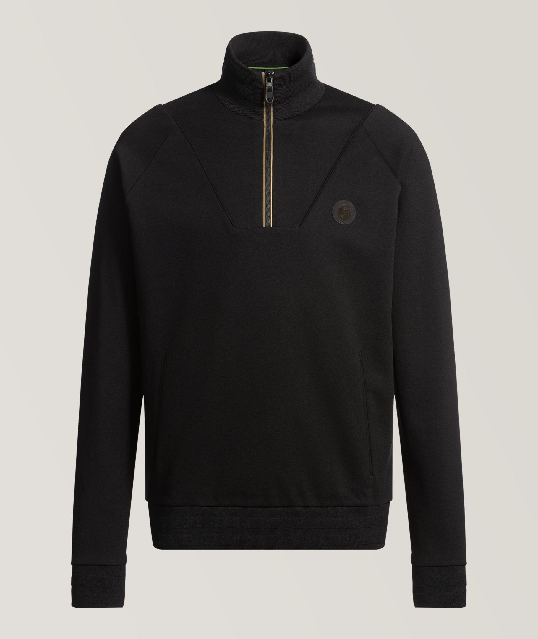 Cotton-Blend Quarter-Zip Sweatshirt image 0