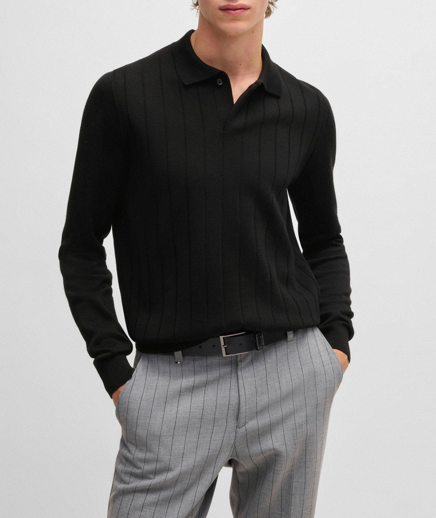 Striped Wool-Blend Knitted  Polo image 1