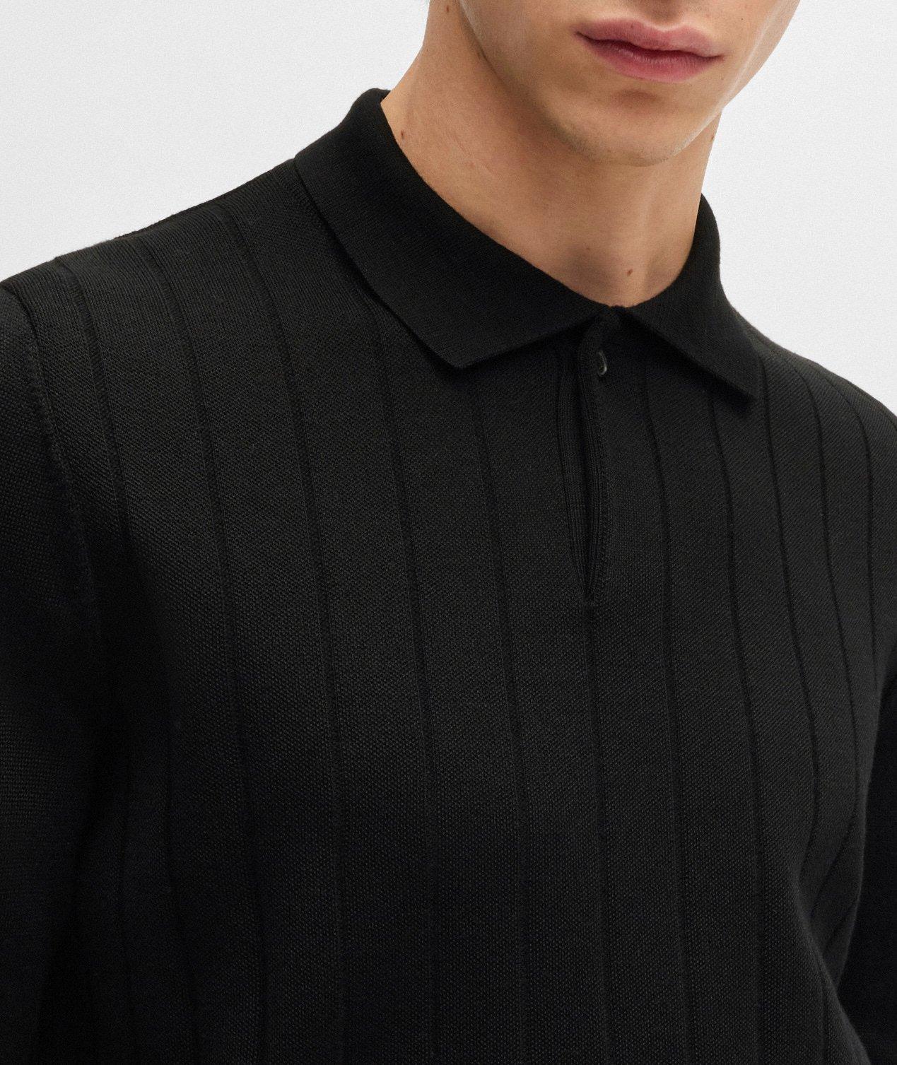 Striped Wool-Blend Knitted  Polo image 3