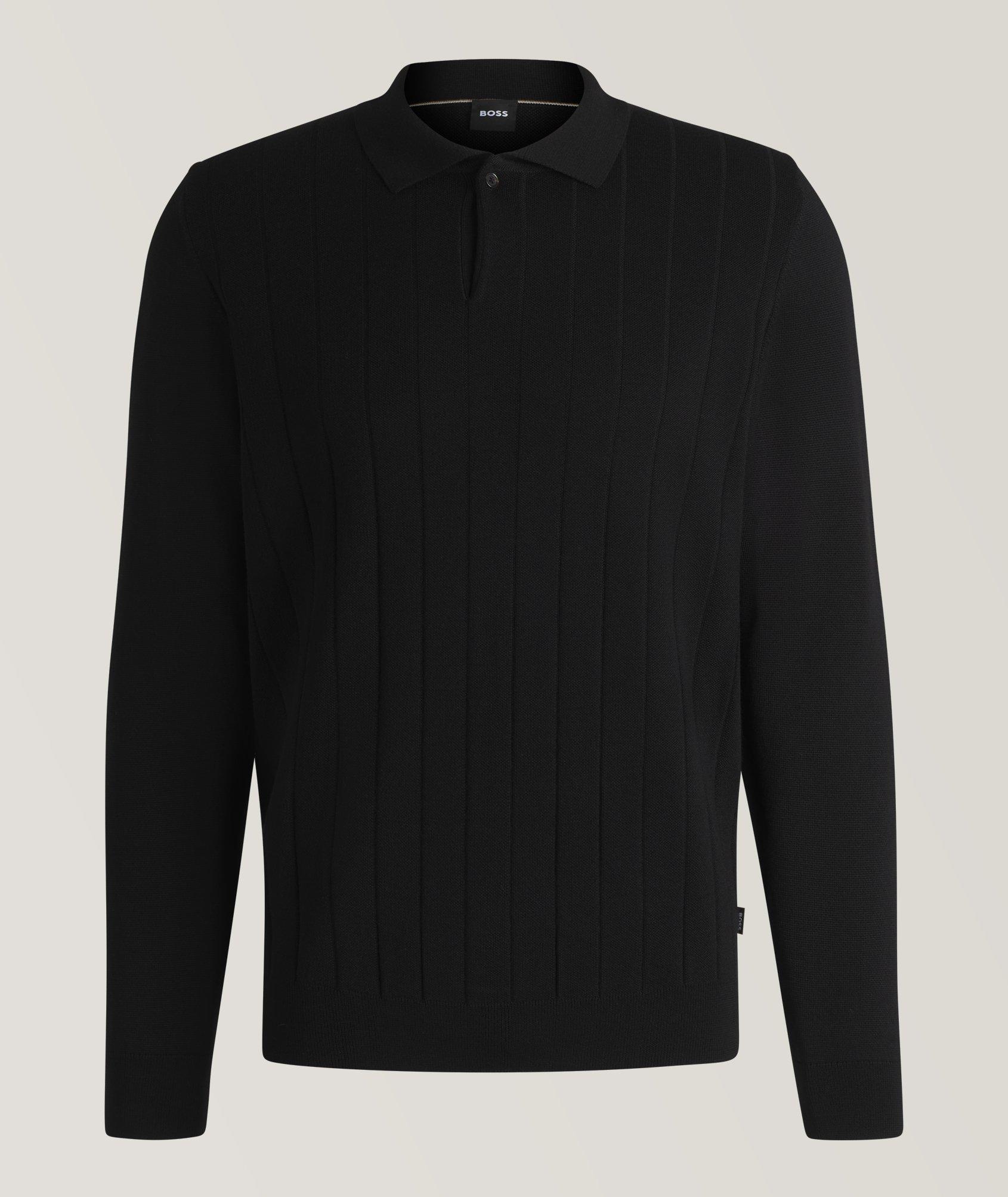 Striped Wool-Blend Knitted  Polo image 0