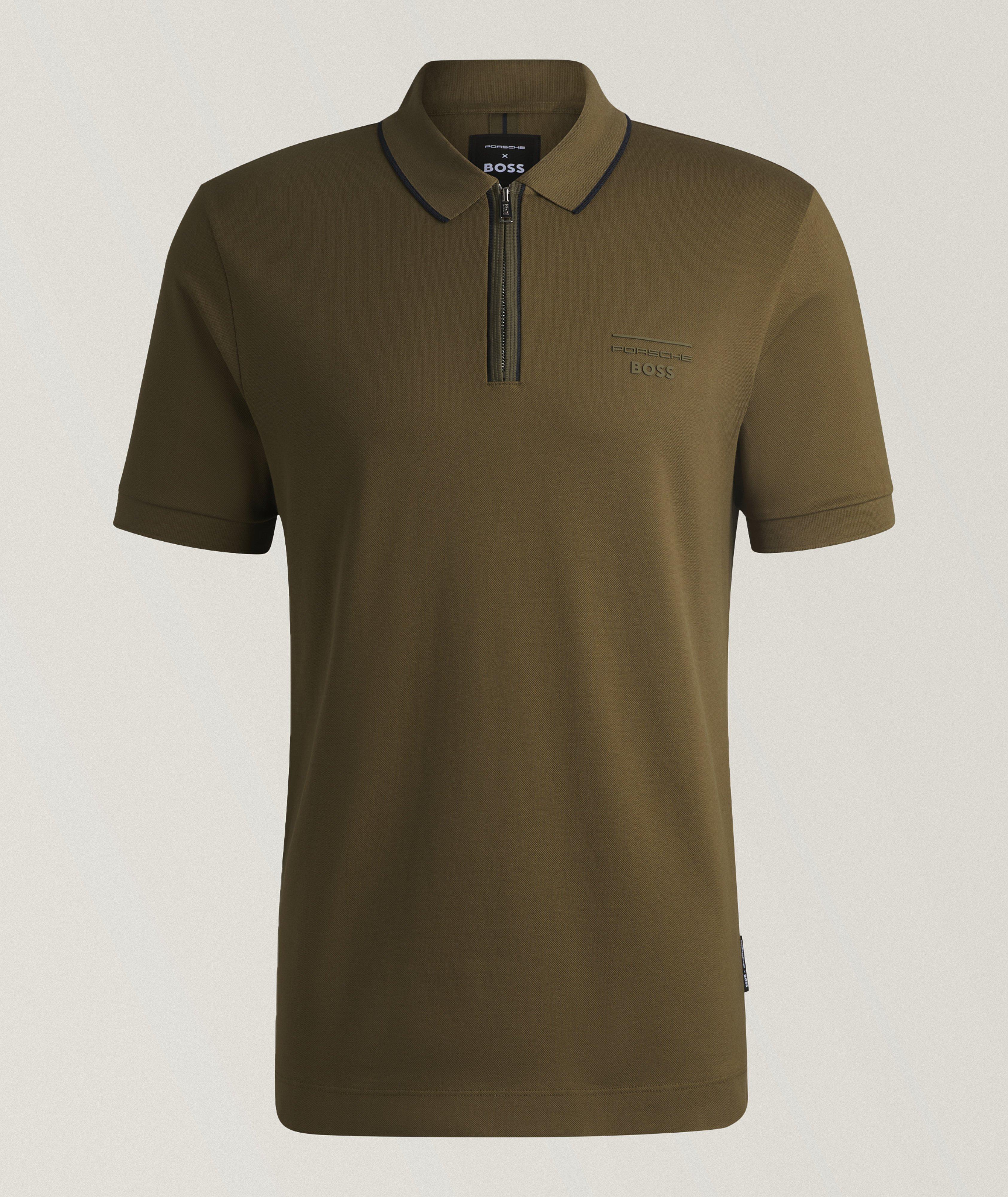 X Porsche Stretch-Cotton Zip Polo  image 0