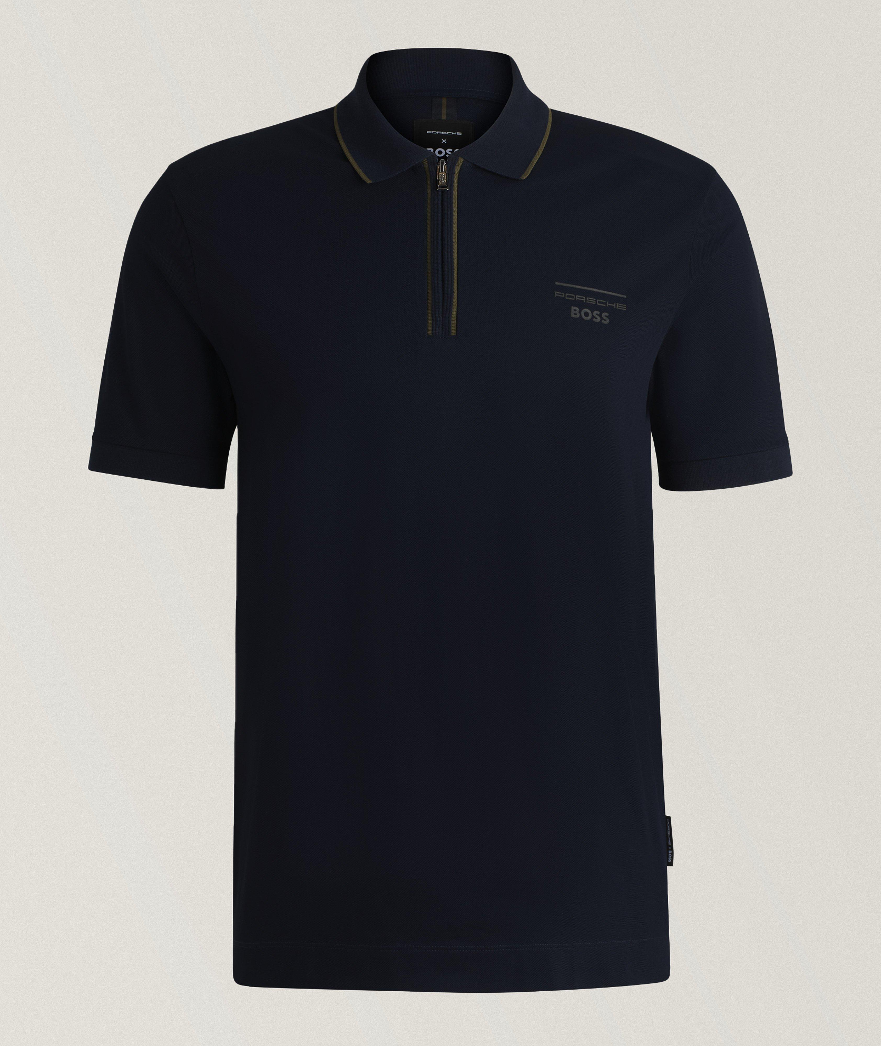 X Porsche Stretch-Cotton Zip Polo  image 0