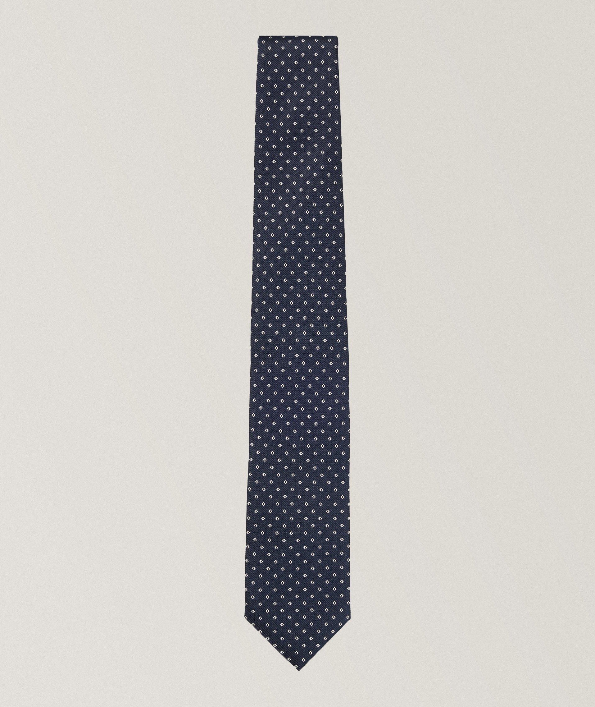 Woven Jacquard Silk-Blend Tie image 0