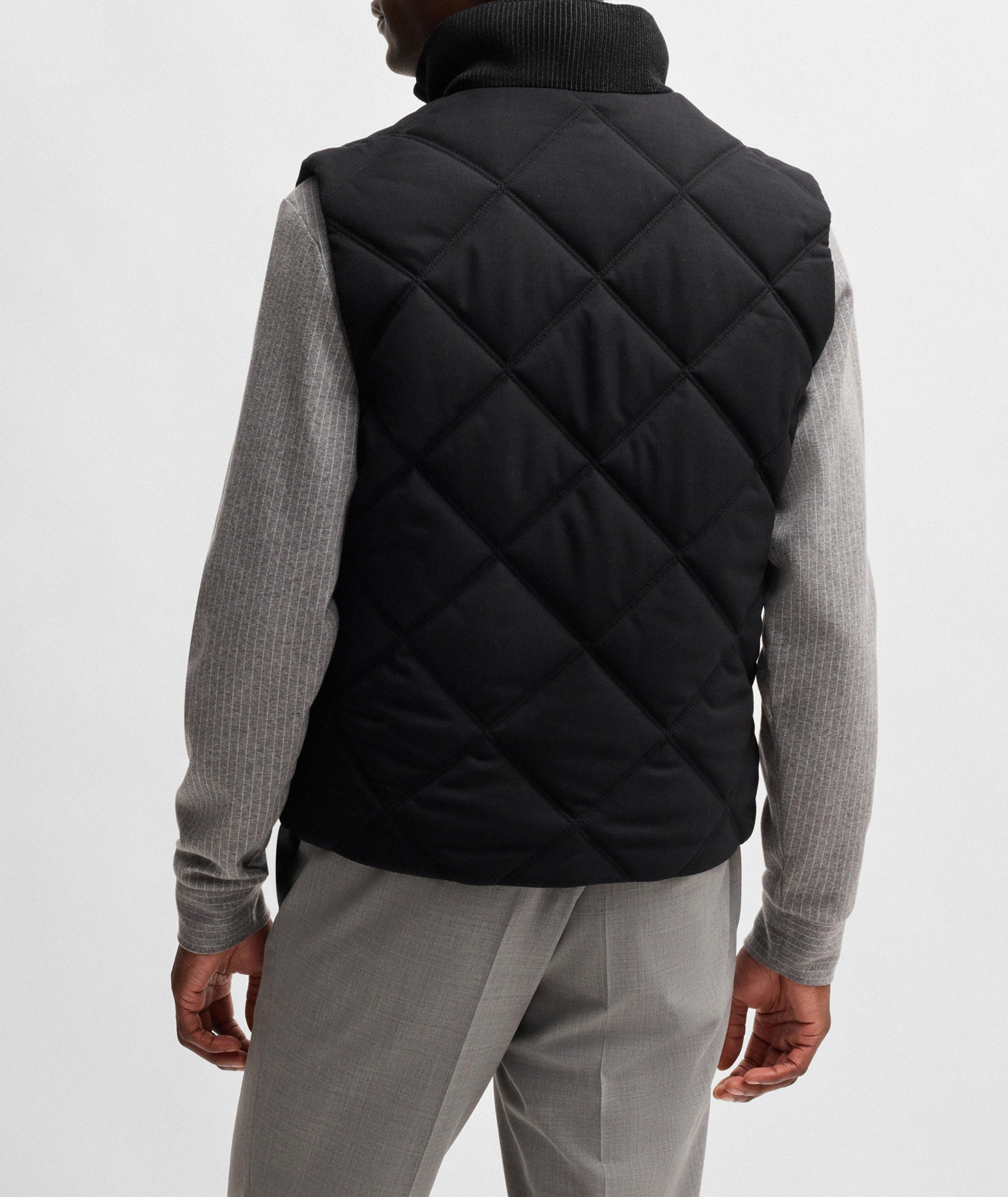 Contino Diamond-Quilted Ribbed Trim Vest image 2