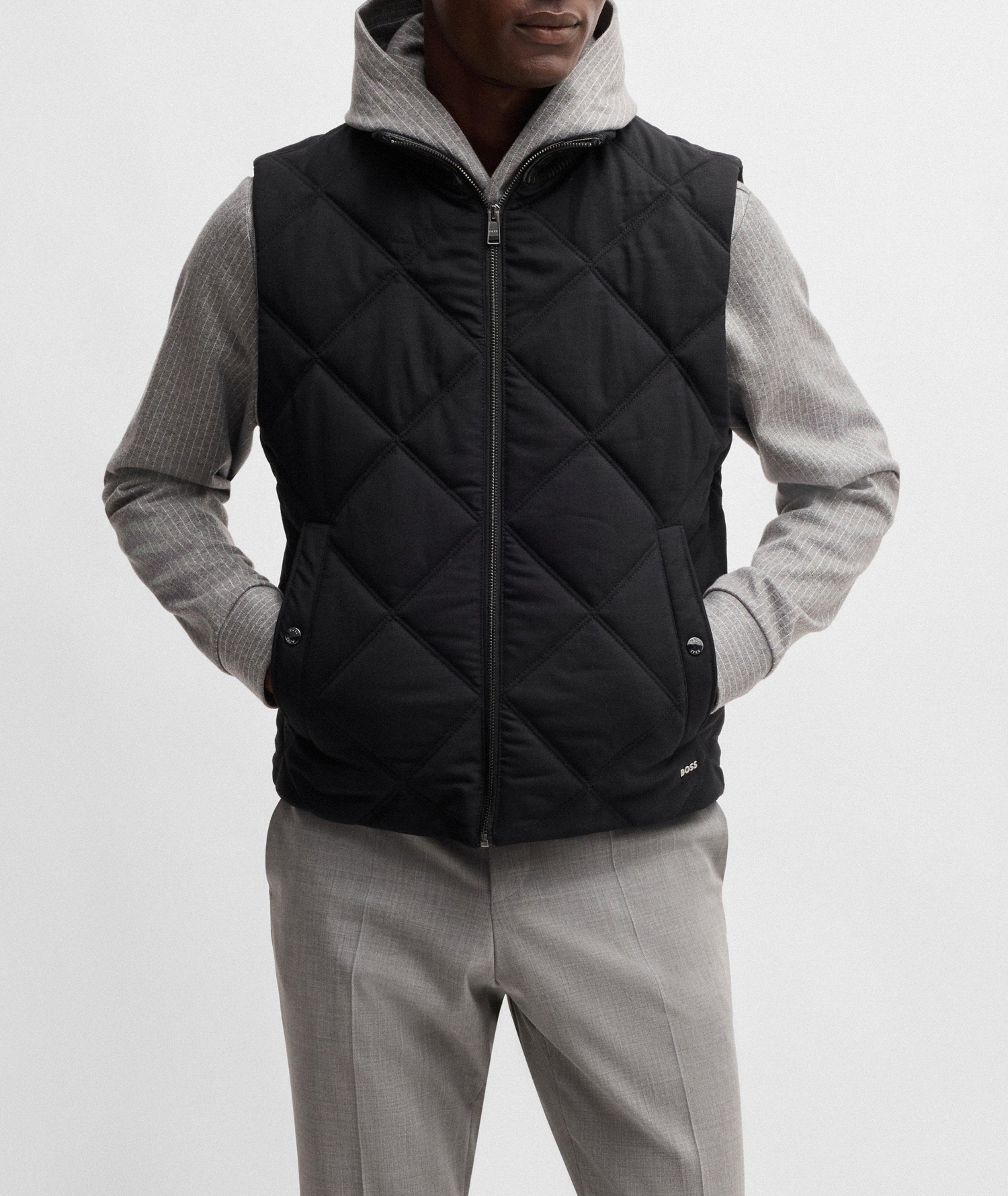 Contino Diamond-Quilted Ribbed Trim Vest image 4