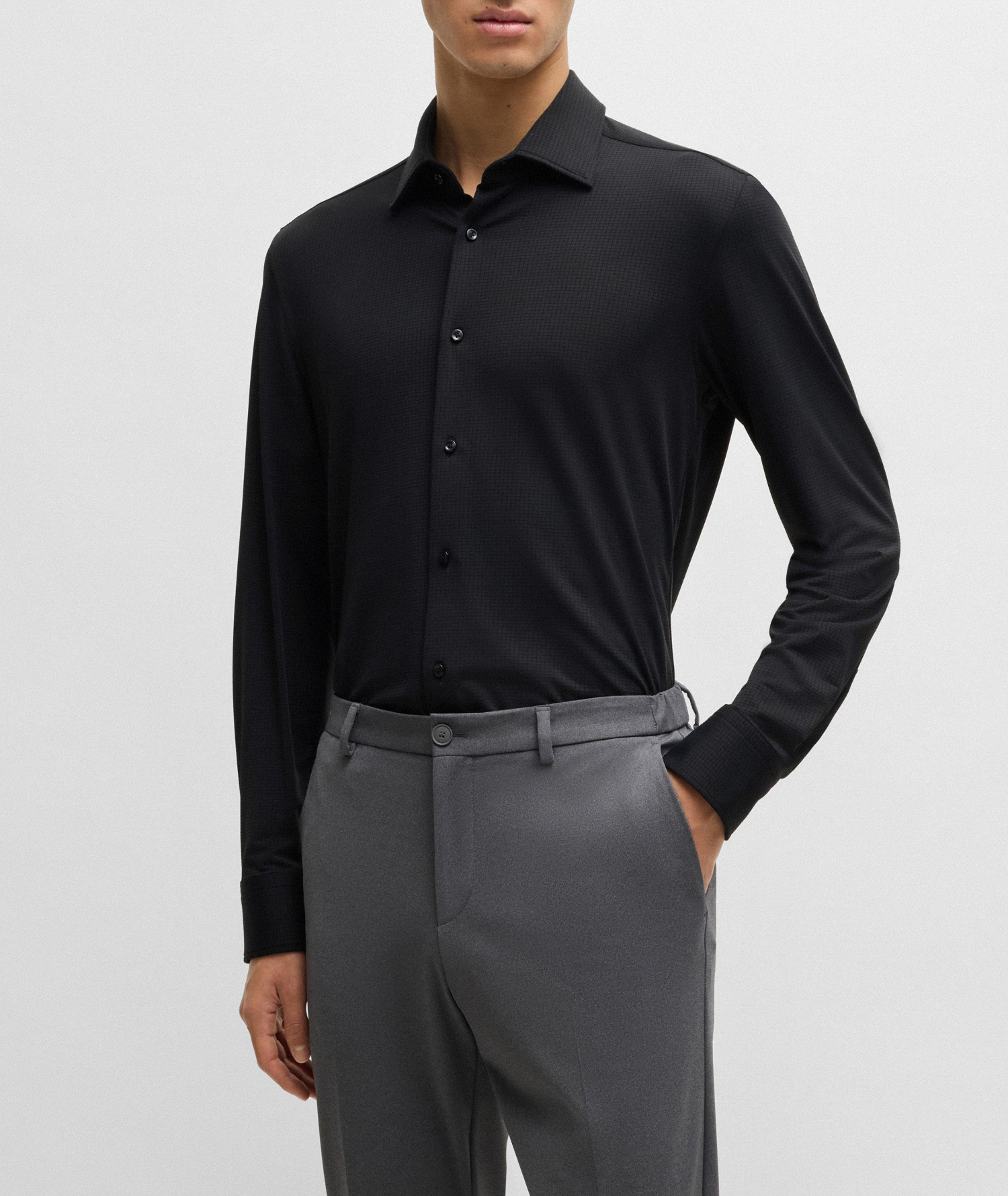 Hank Textured Jersey Dress Shirt image 1