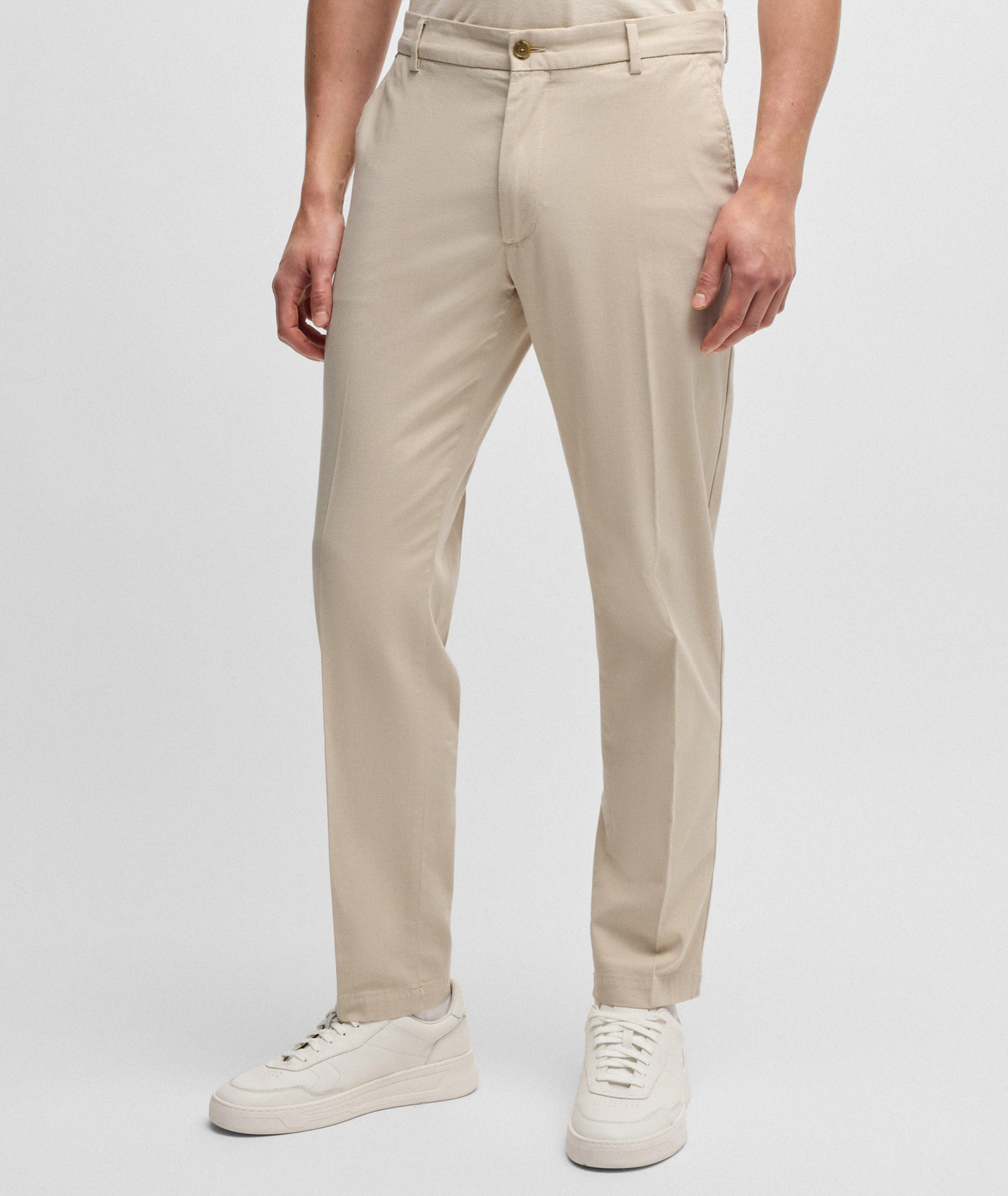 Kane Micro-Patterned Stretch-Cotton Pants image 1