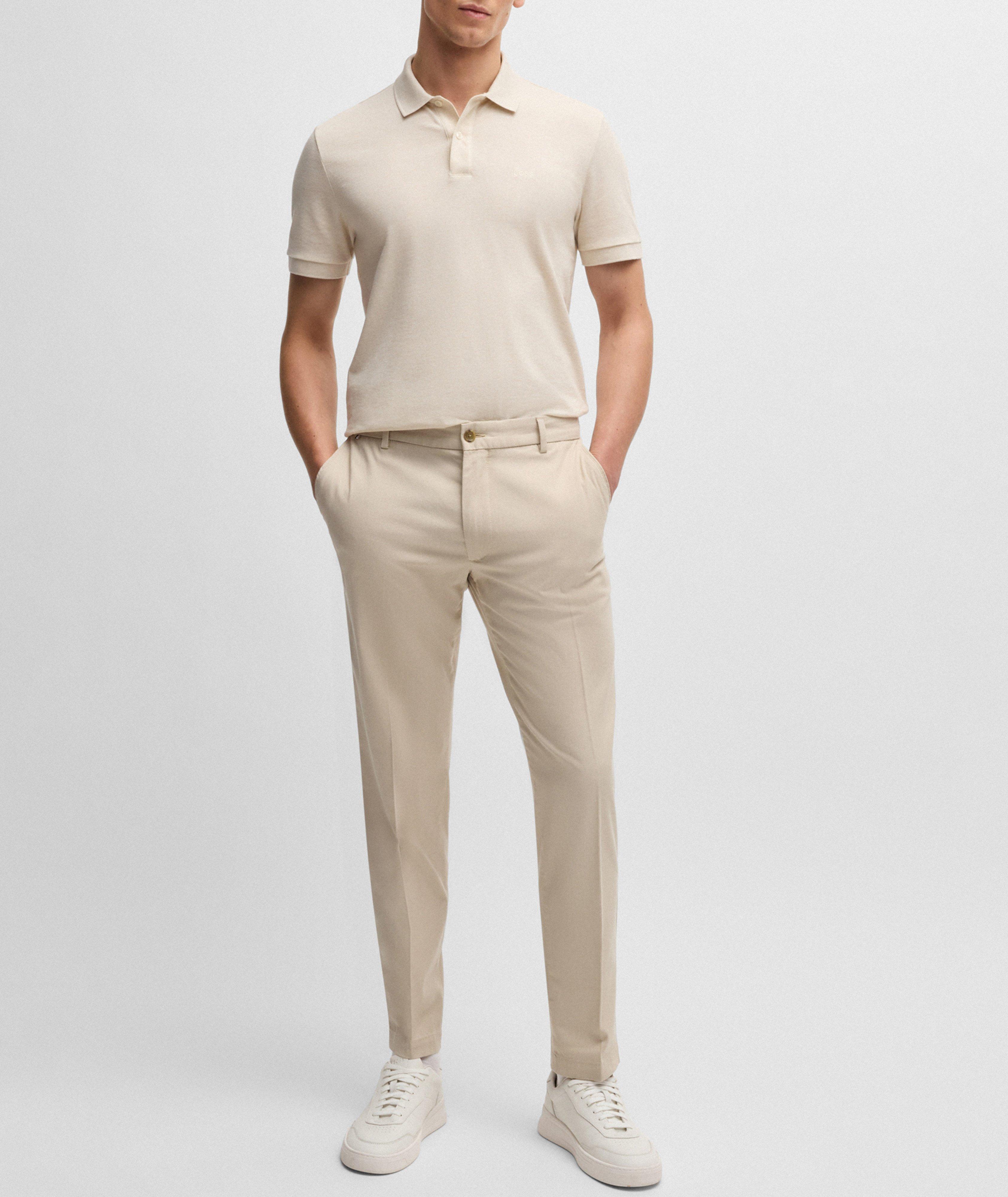 Kane Micro-Patterned Stretch-Cotton Pants image 4