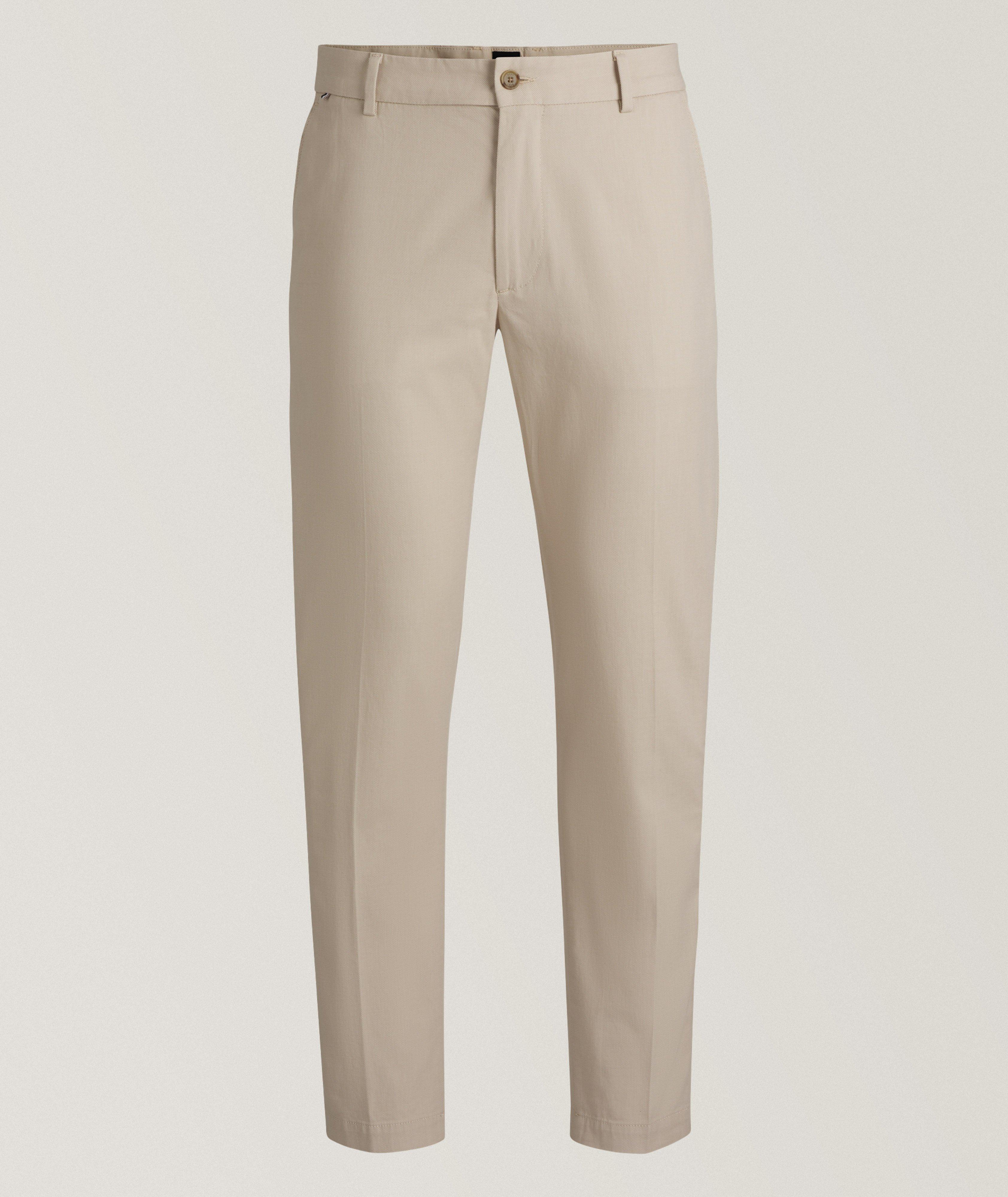 Kane Micro-Patterned Stretch-Cotton Pants image 0