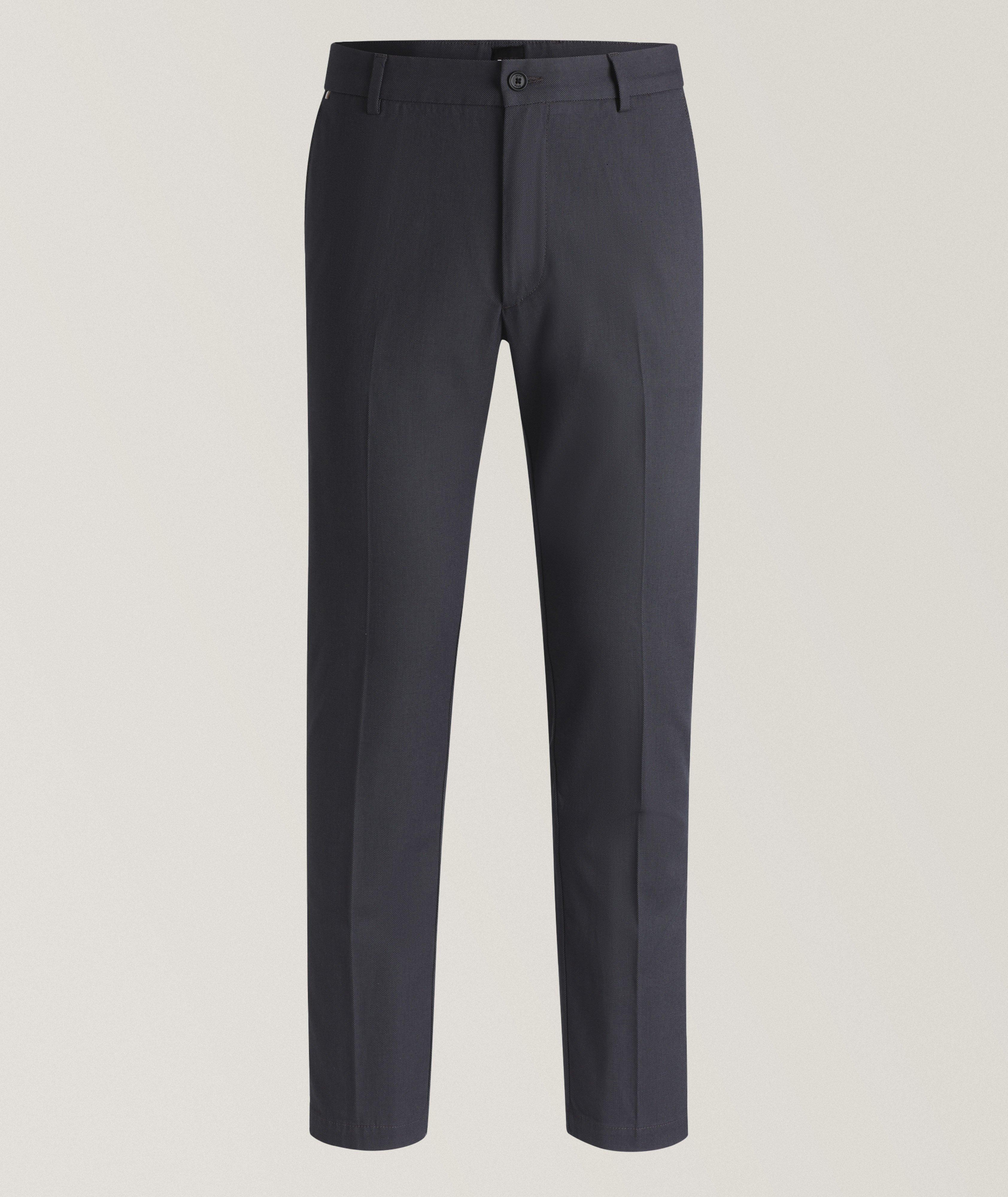 Kane Micro-Patterned Stretch-Cotton Pants image 0