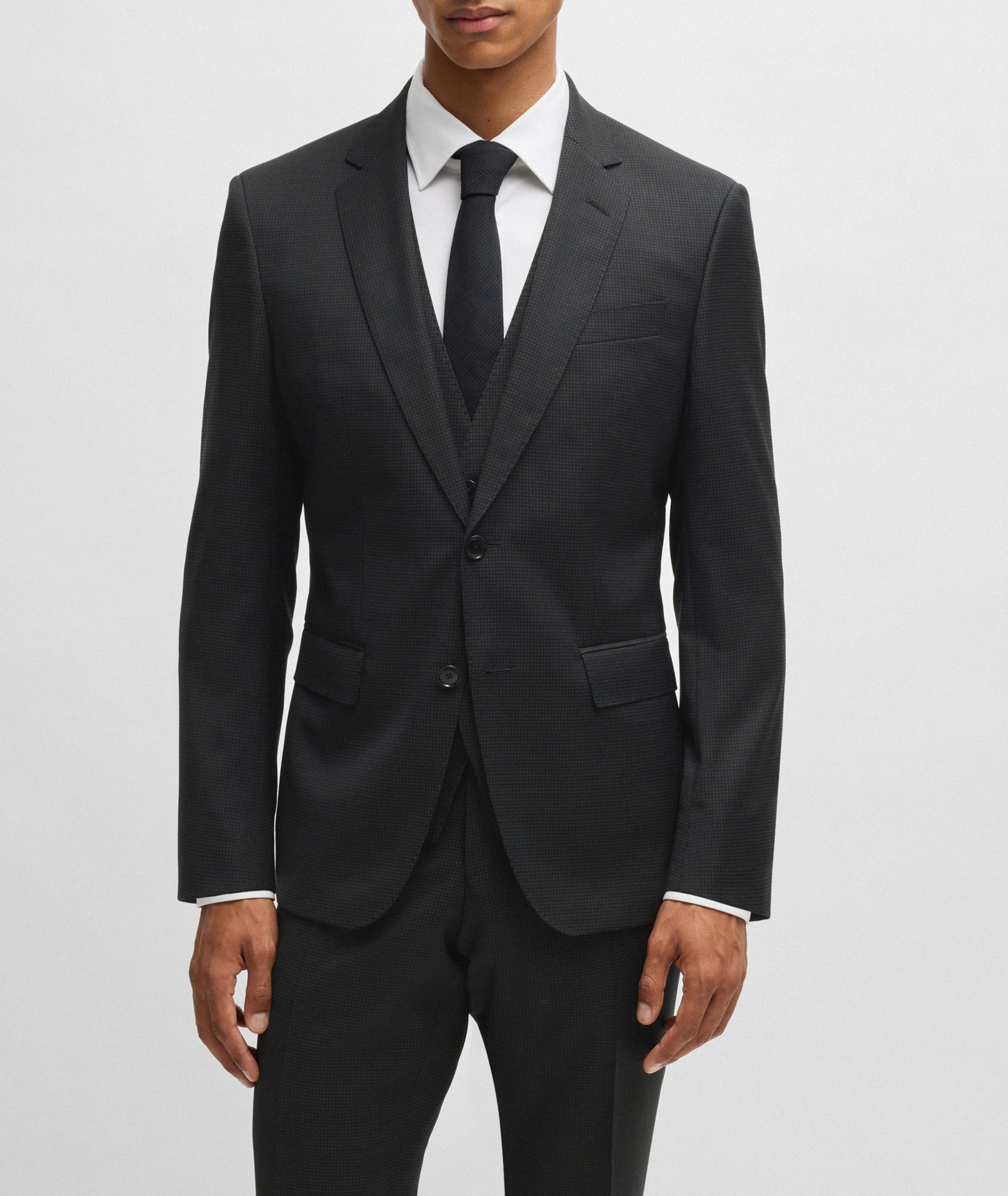 Patterned Strech-Wool Suit image 1