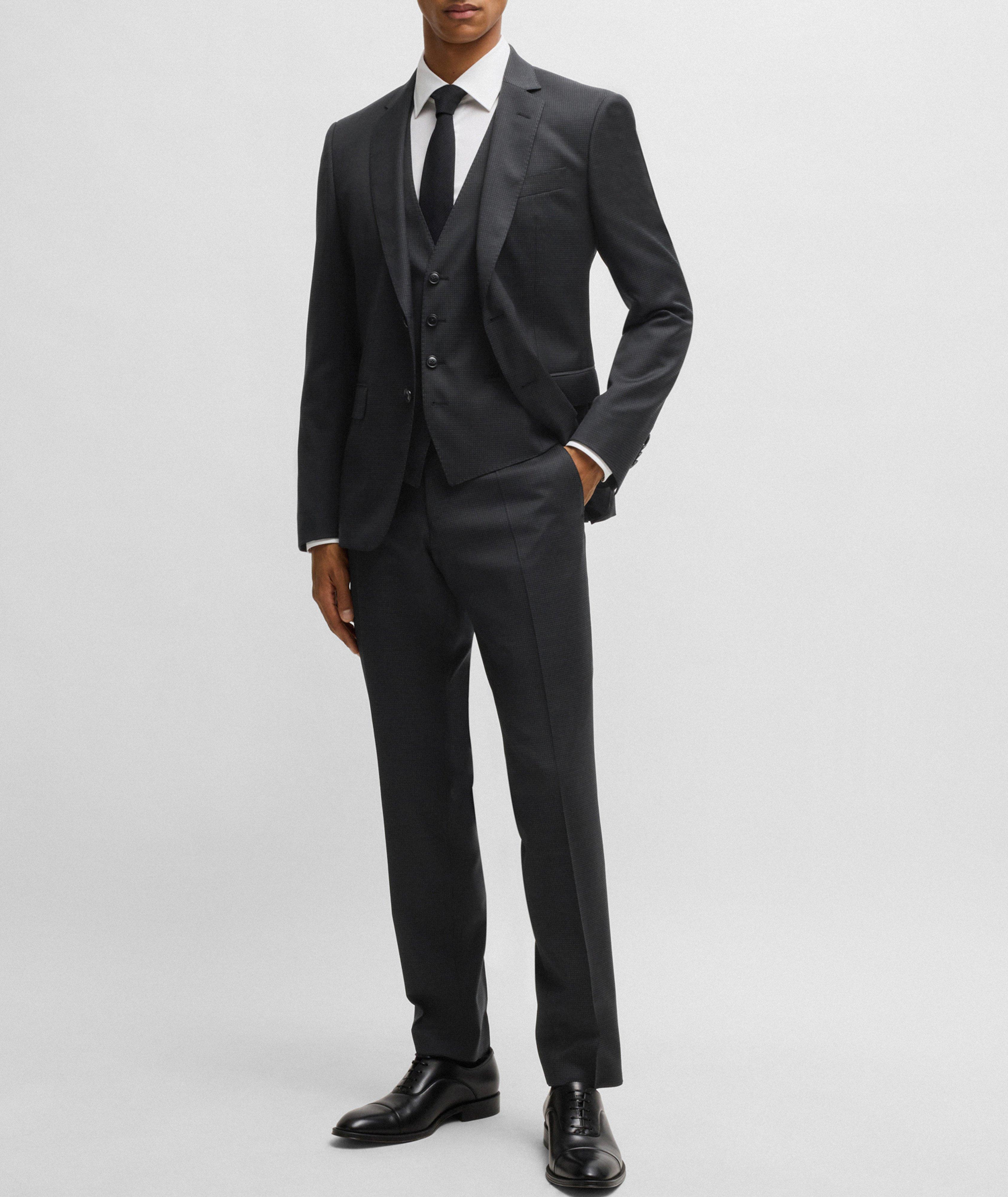 Patterned Strech-Wool Suit image 7