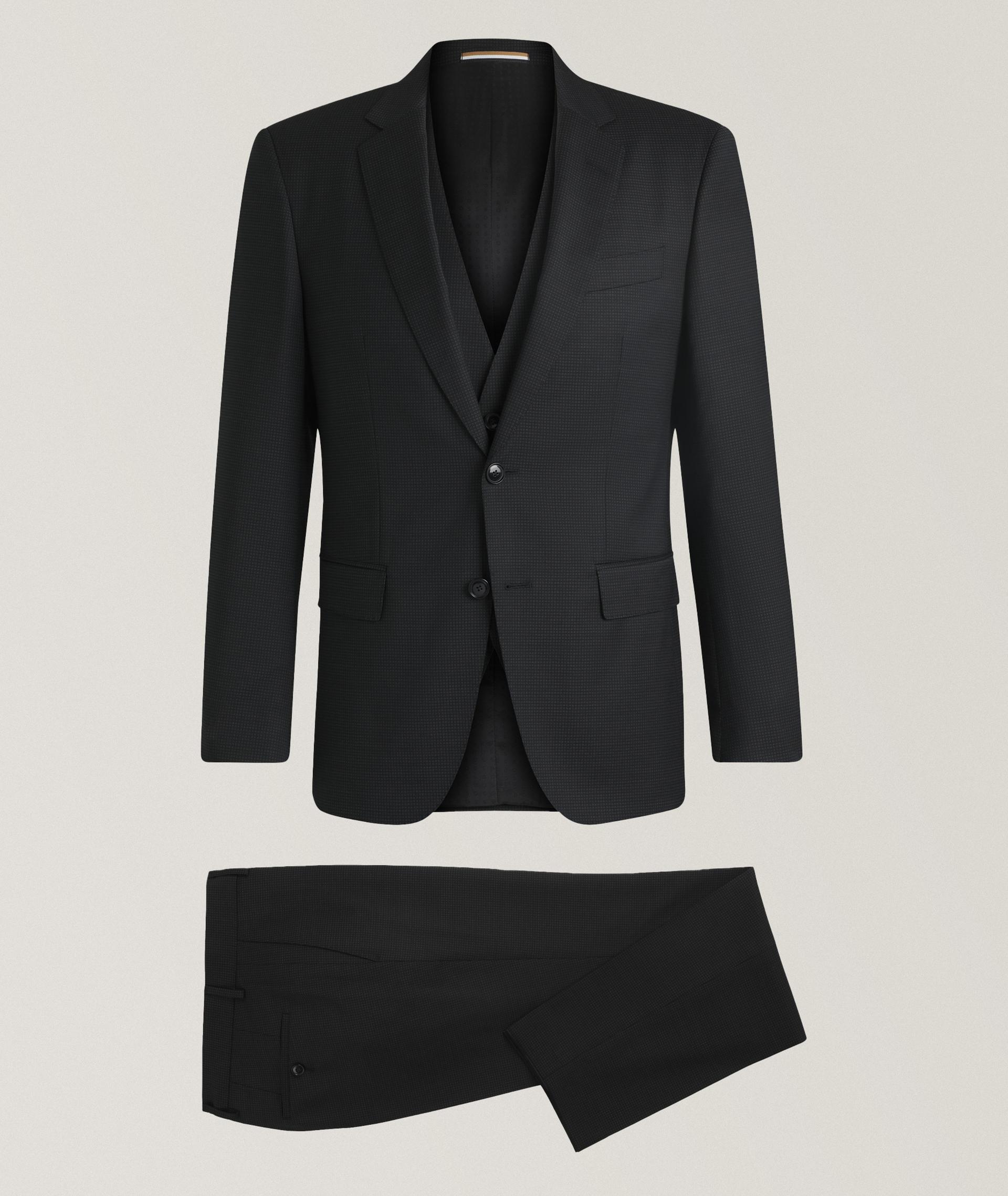Patterned Strech-Wool Suit image 0