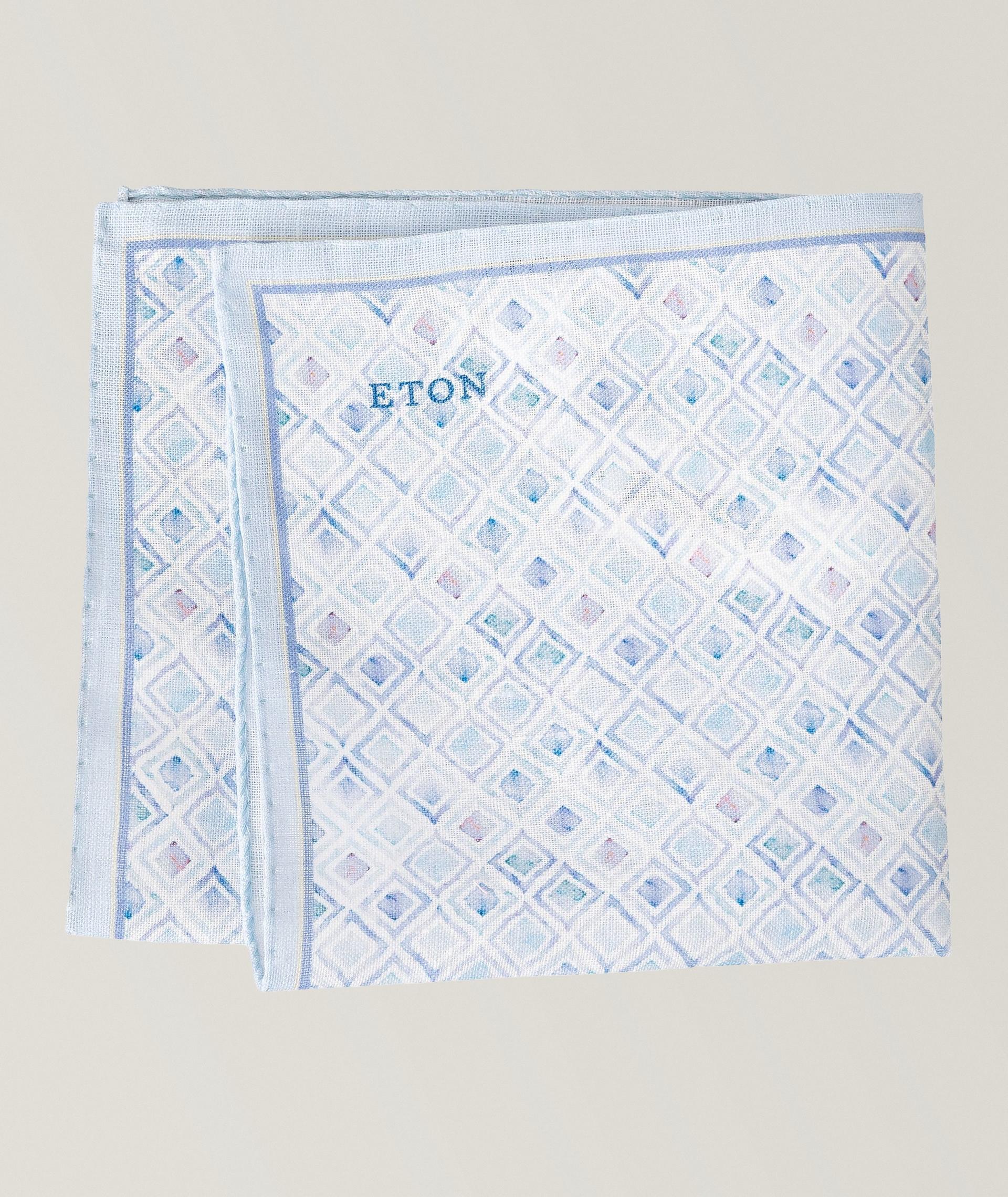 Geometric Linen Pocket Square image 0