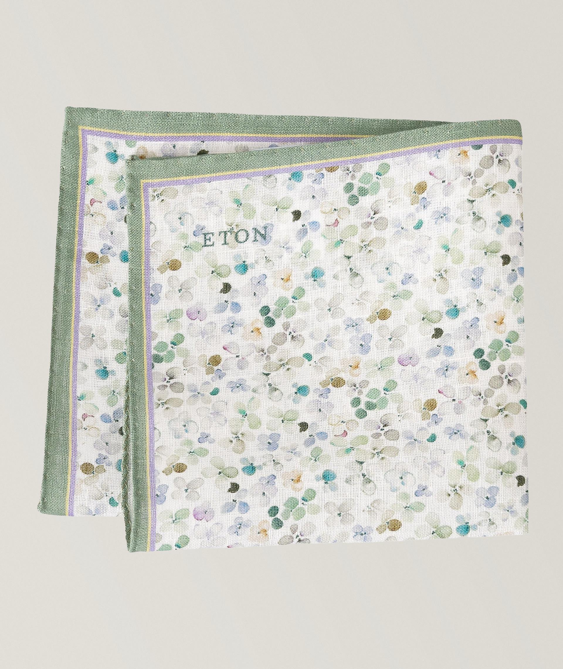 Floral Linen Pocket Square image 0