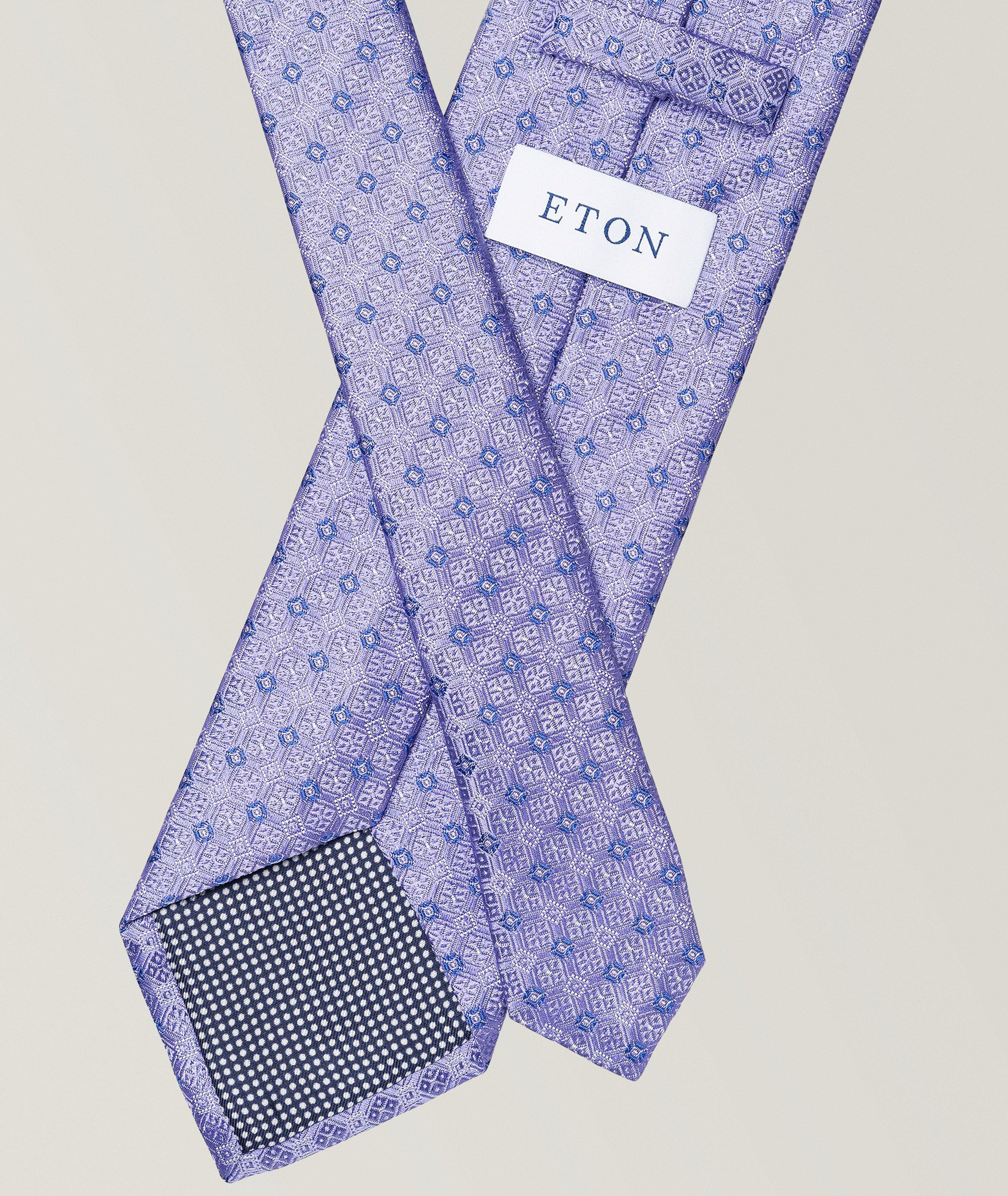 Geometric Woven Silk Tie image 1