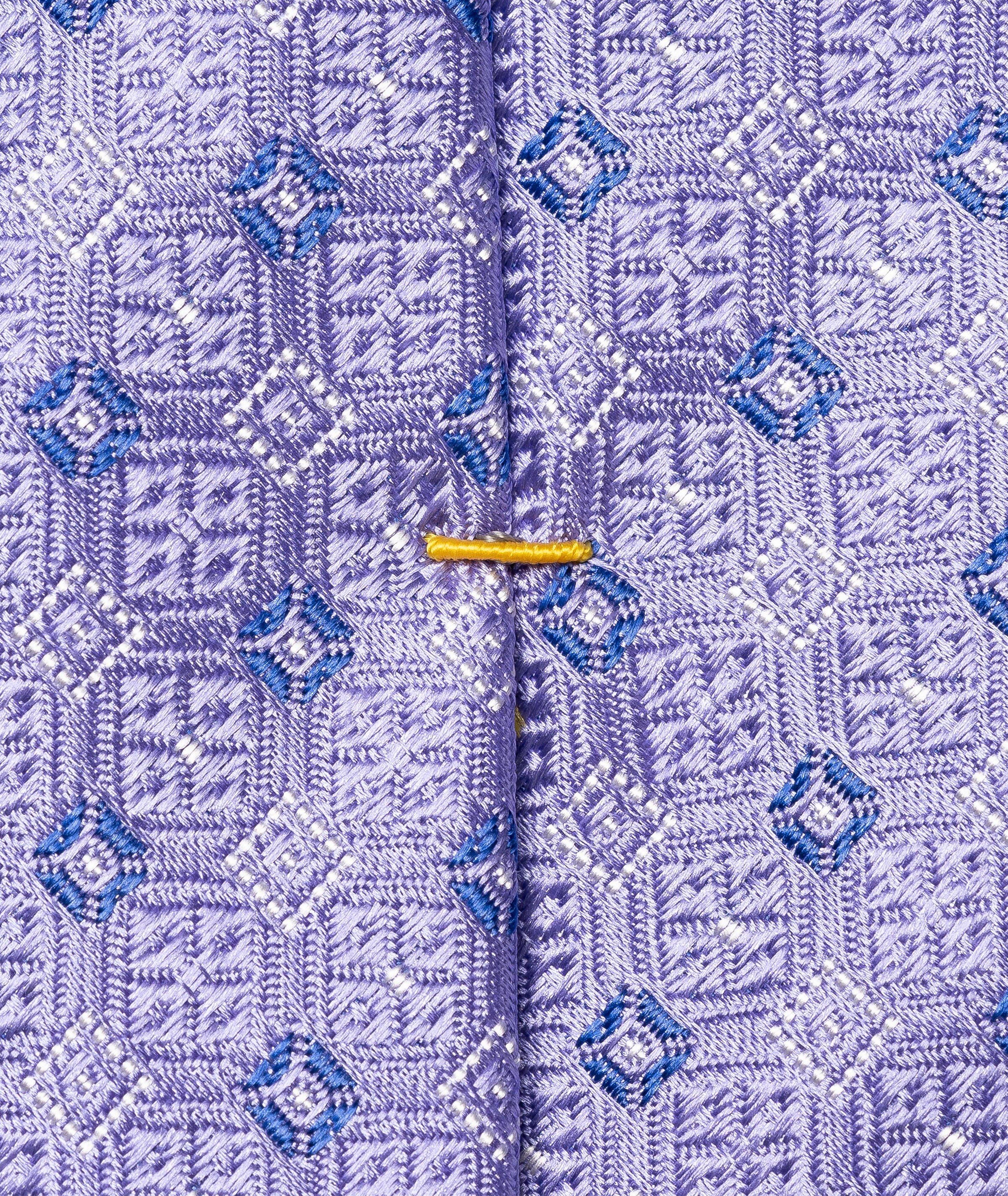 Geometric Woven Silk Tie image 2