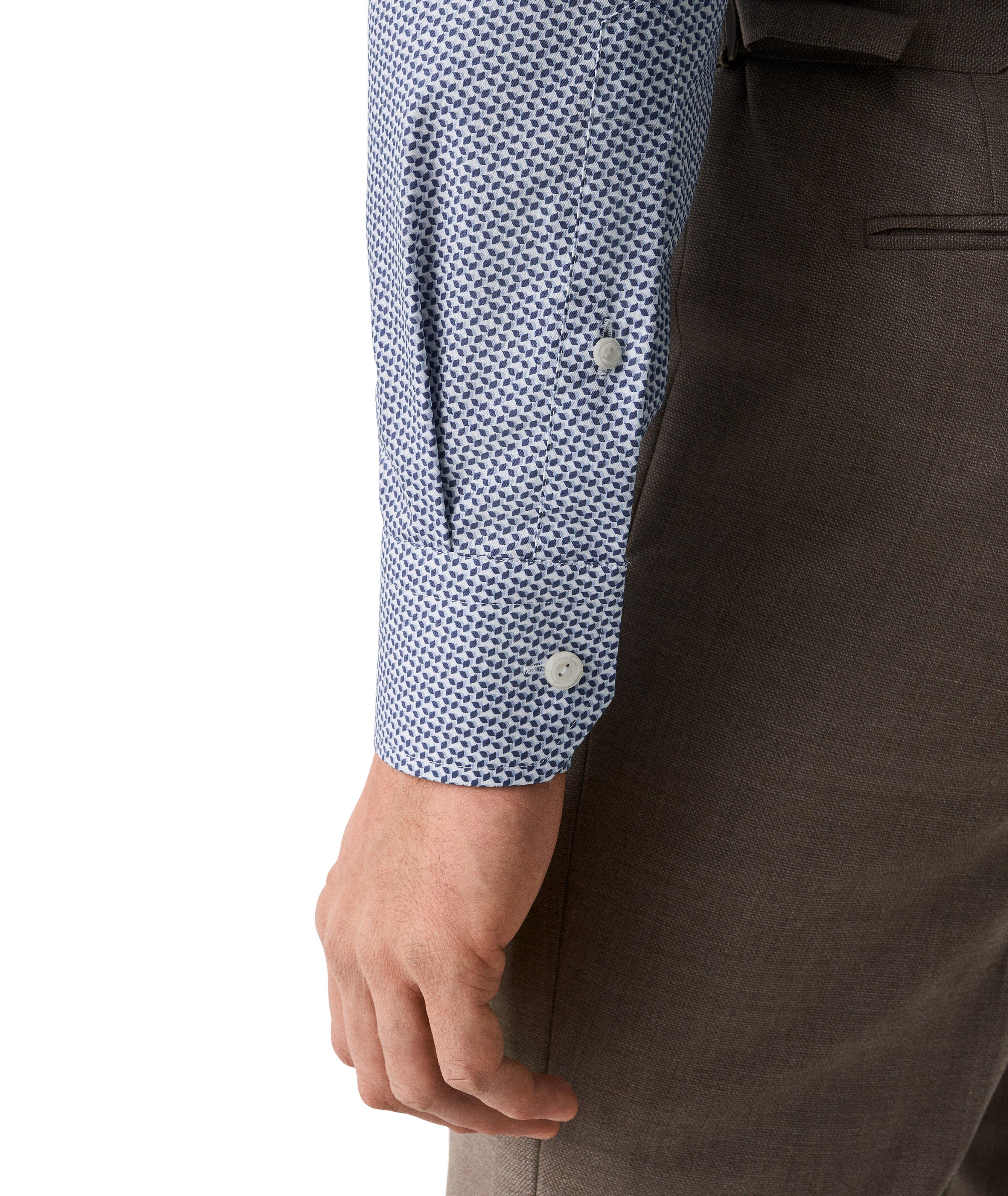 Slim-Fit Micro-Geometric Dress Shirt image 5