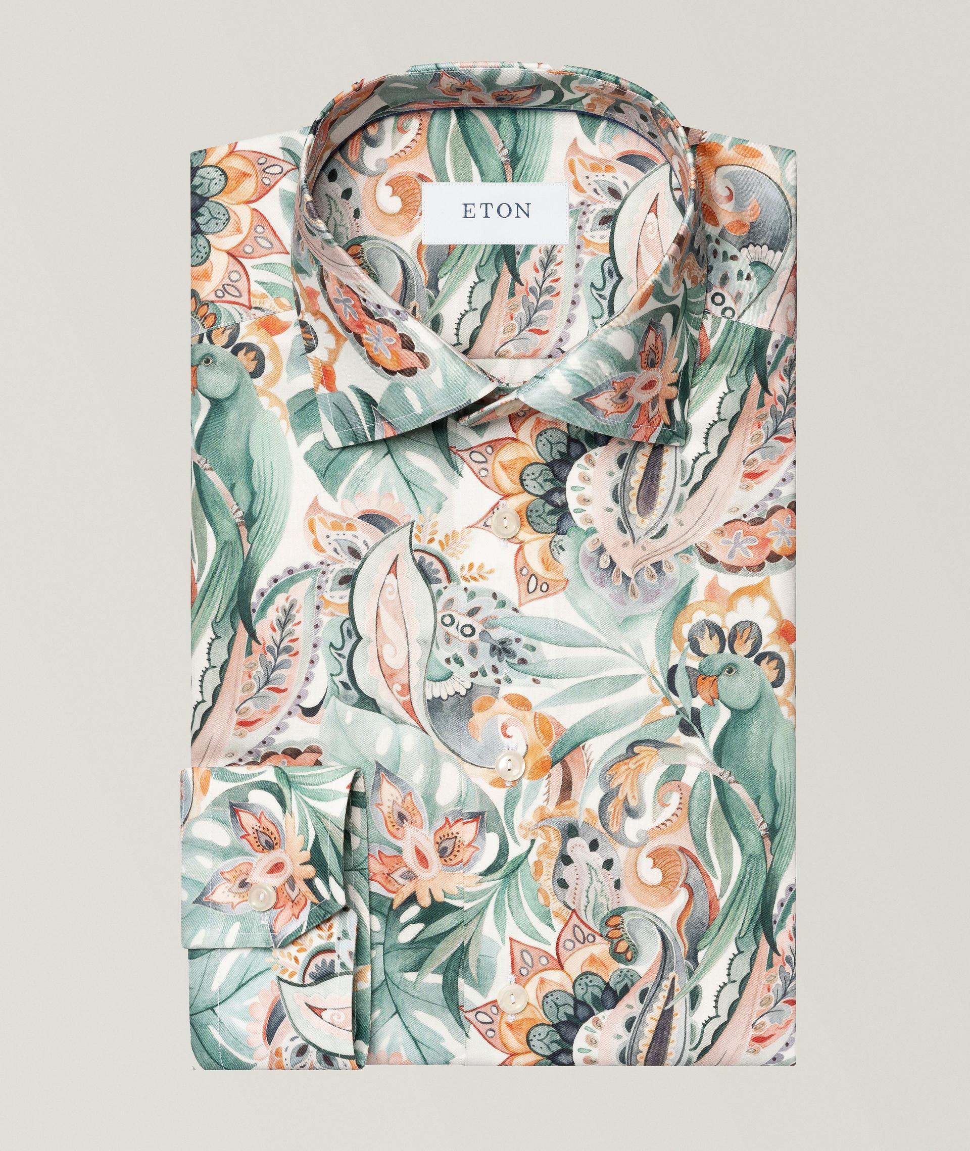 Slim-Fit Floral Dress Shirt image 0