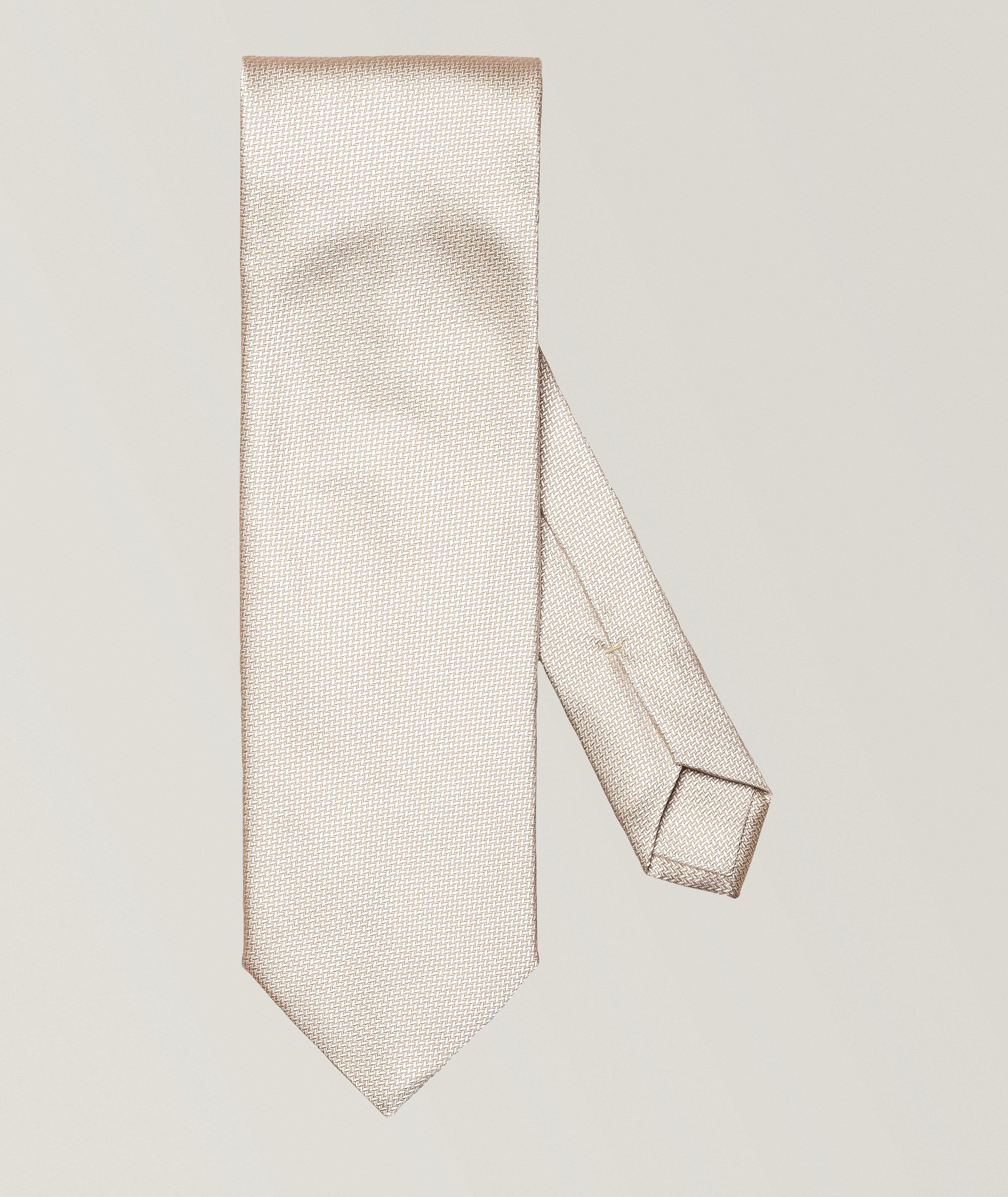 Herringbone Woven Silk Tie image 0