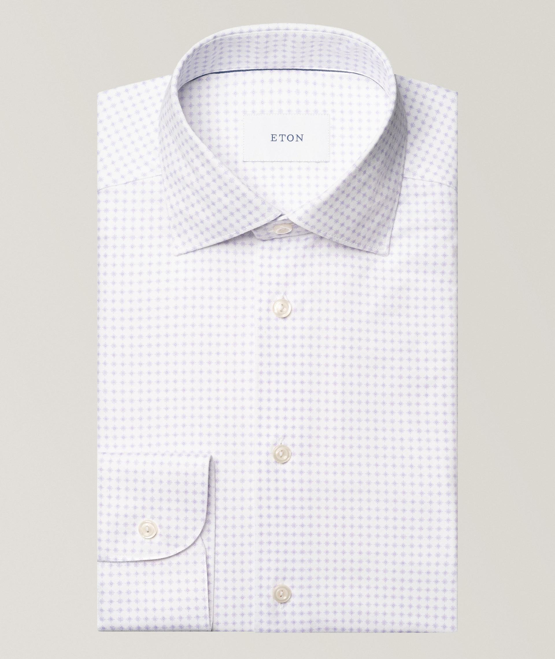 Slim-Fit Geometric 4Flex Dress Shirt image 0