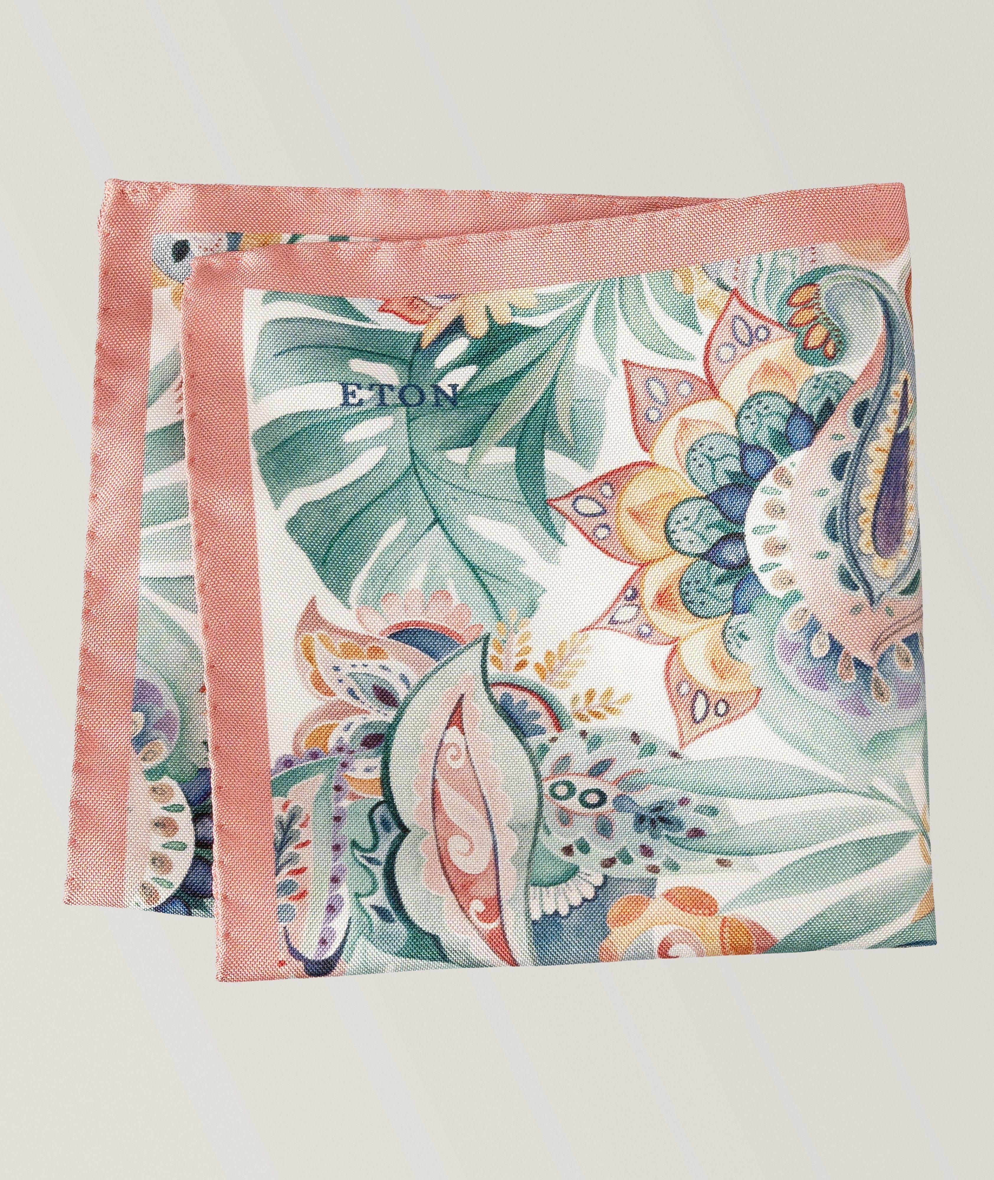 Eton Floral Silk Pocket Square