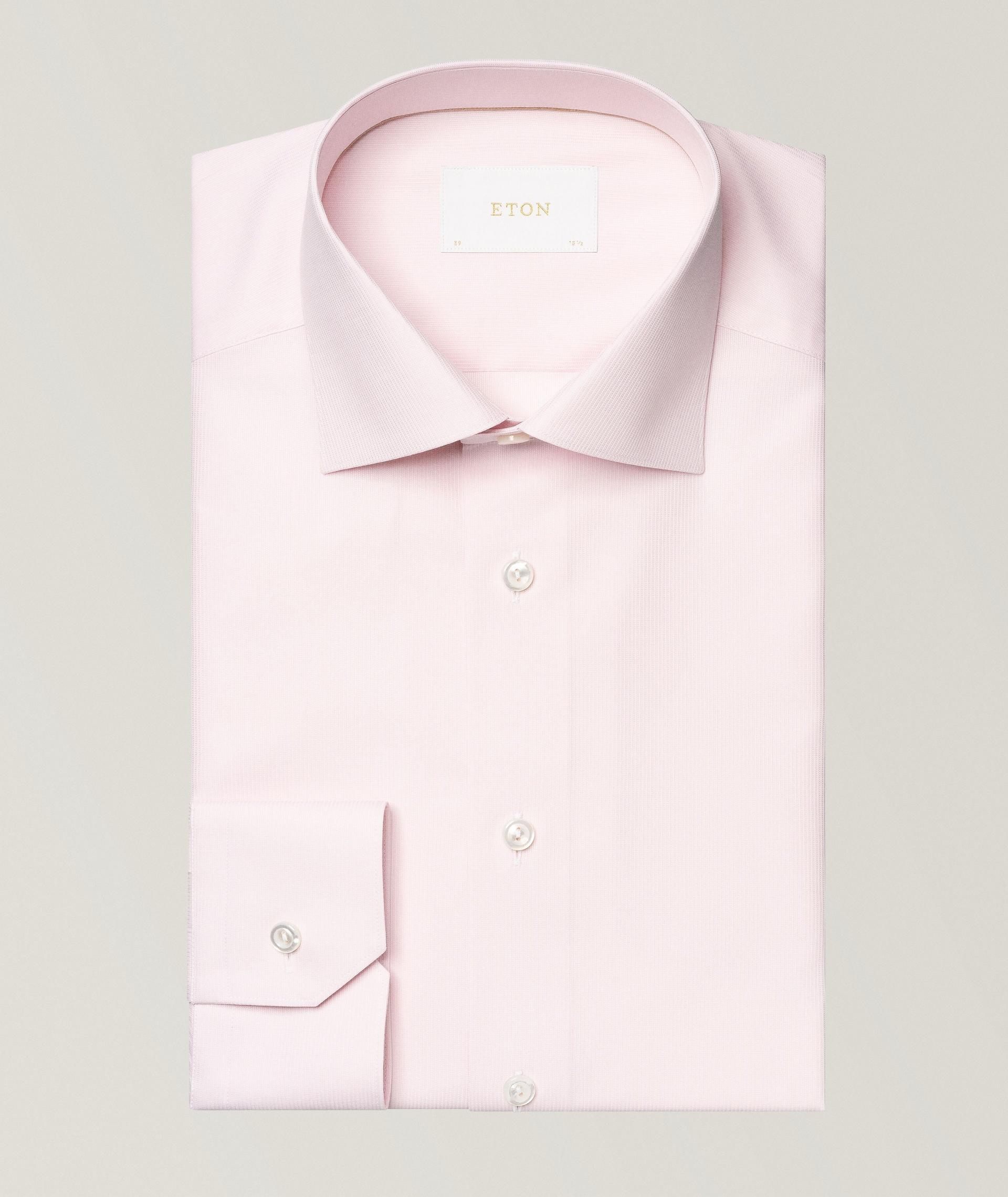 Chemise habillée en coton biologique et en lin de coupe contemporaine image 0