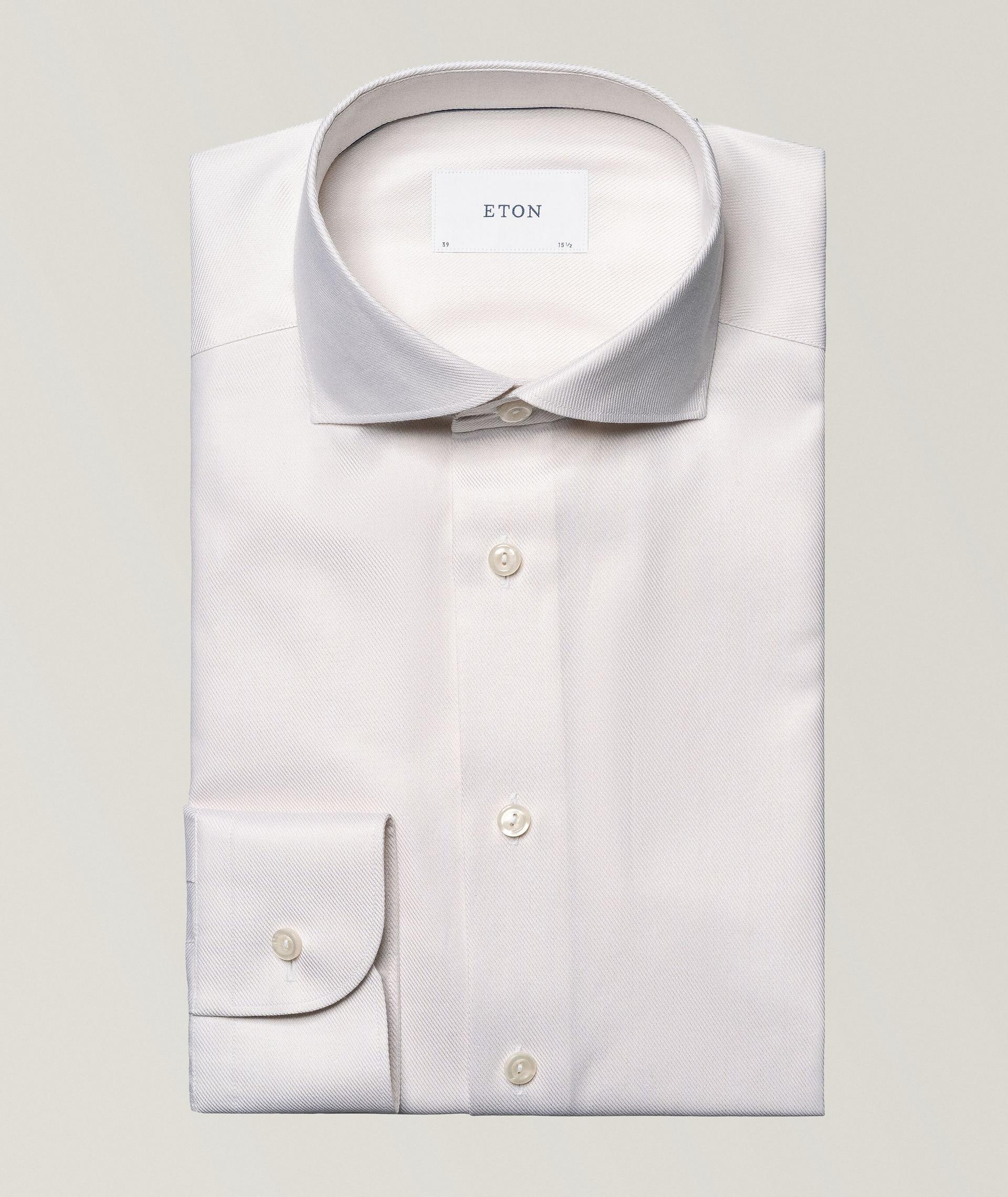 Slim-Fit Mélange Dress Shirt image 0