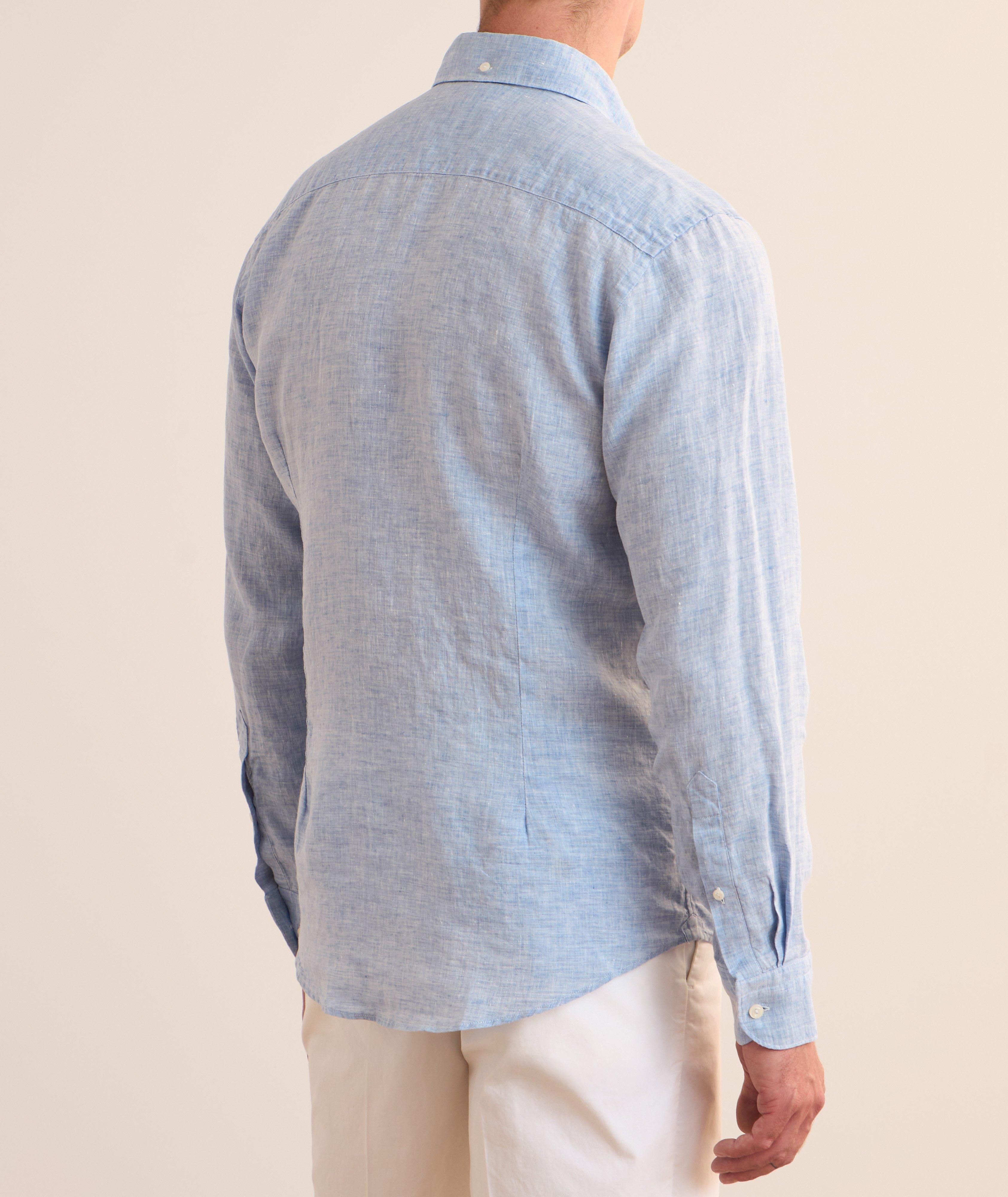 Contemporary-Fit Solid Linen Shirt image 2