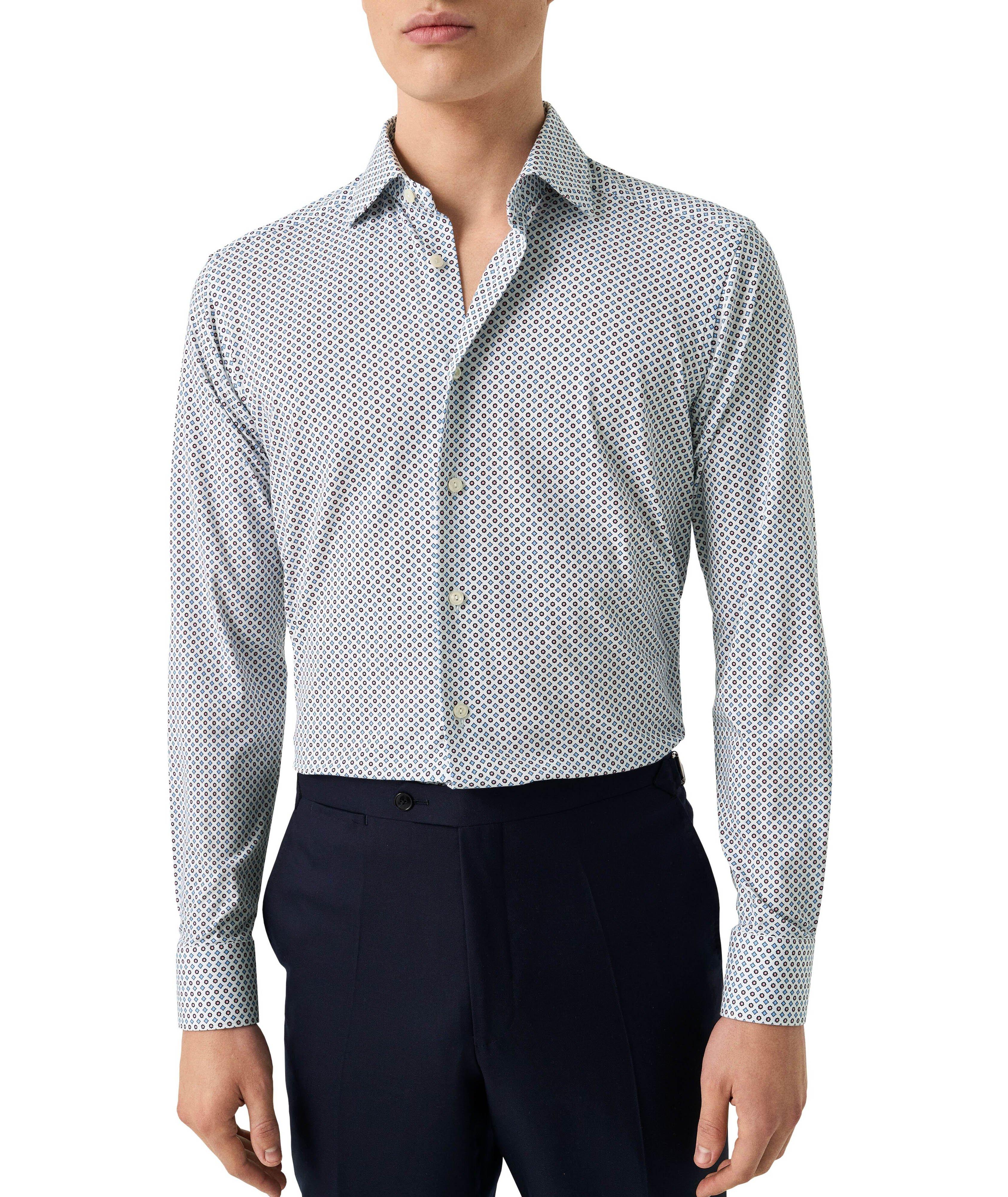 Slim-Fit Geometric 4Flex Dress Shirt image 2