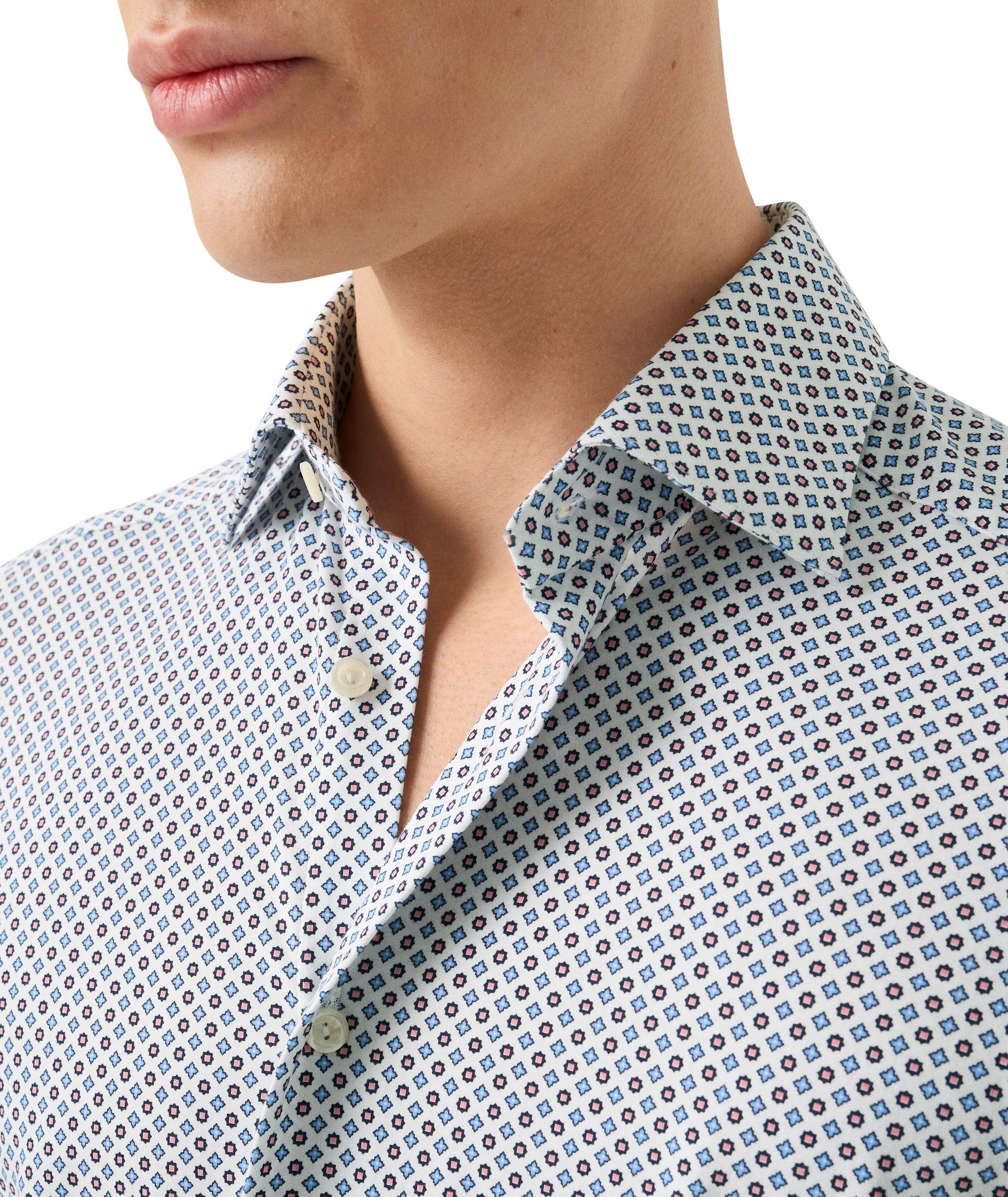 Slim-Fit Geometric 4Flex Dress Shirt image 4