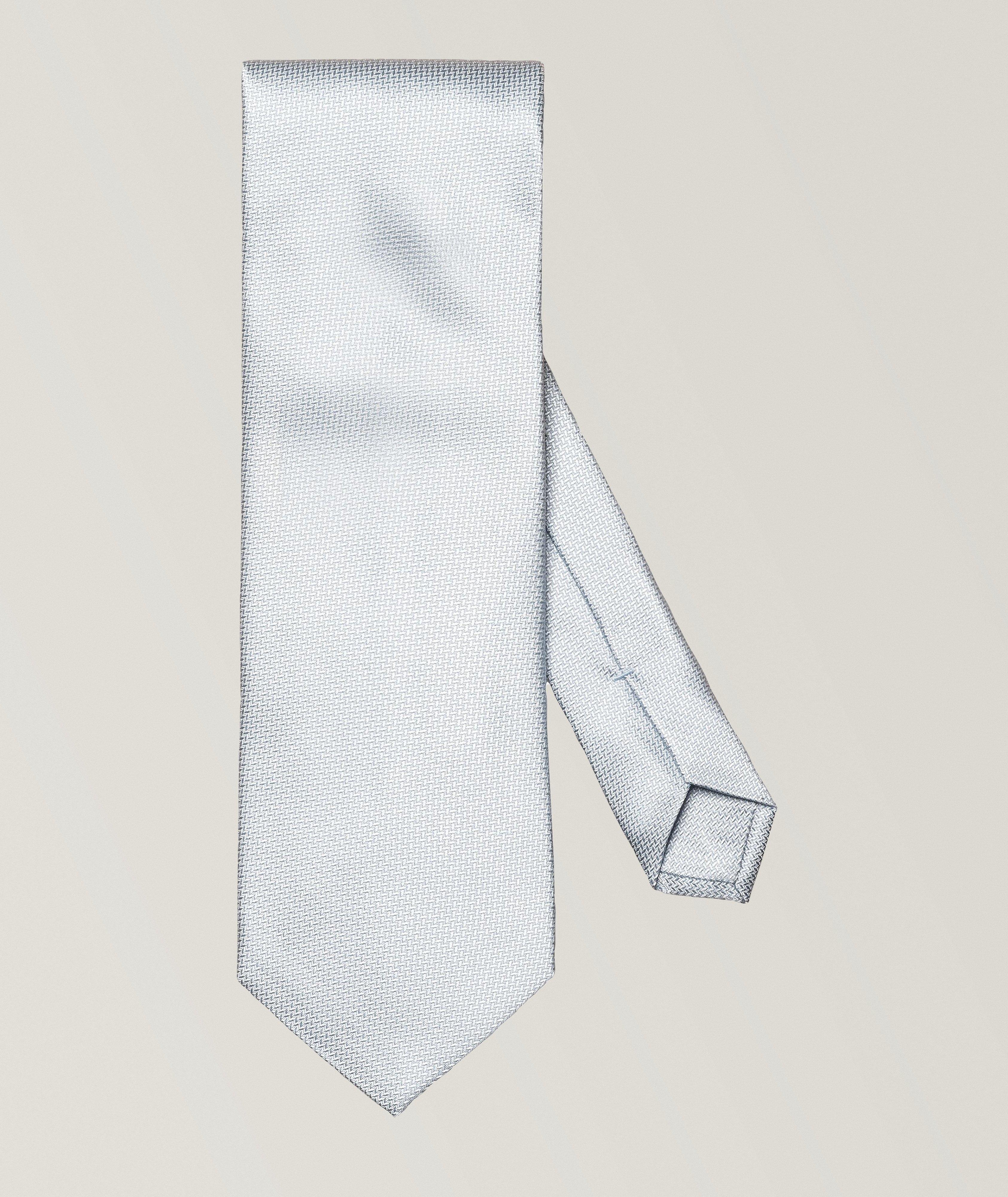 Herringbone Woven Silk Tie image 0