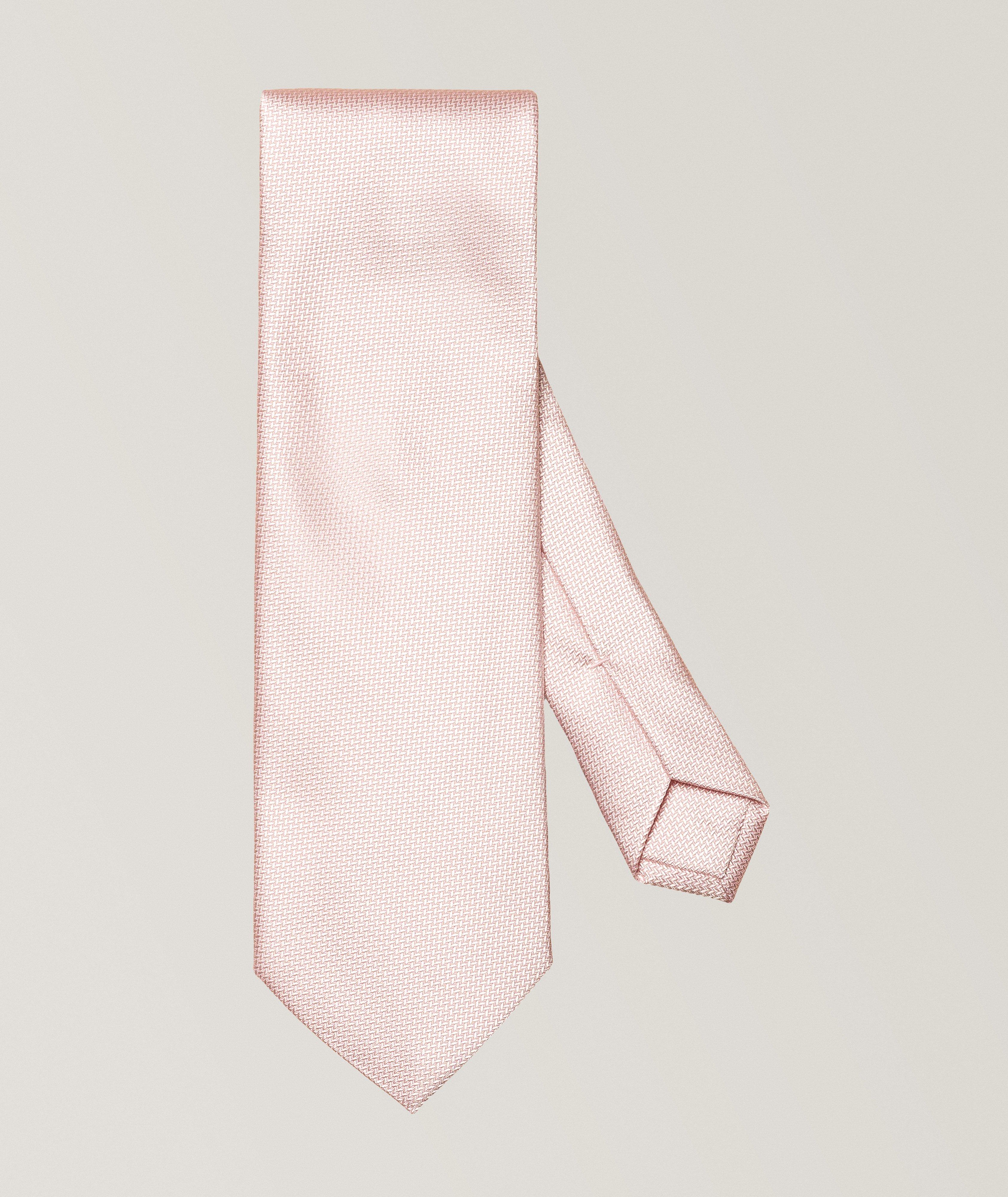 Herringbone Woven Silk Tie image 0