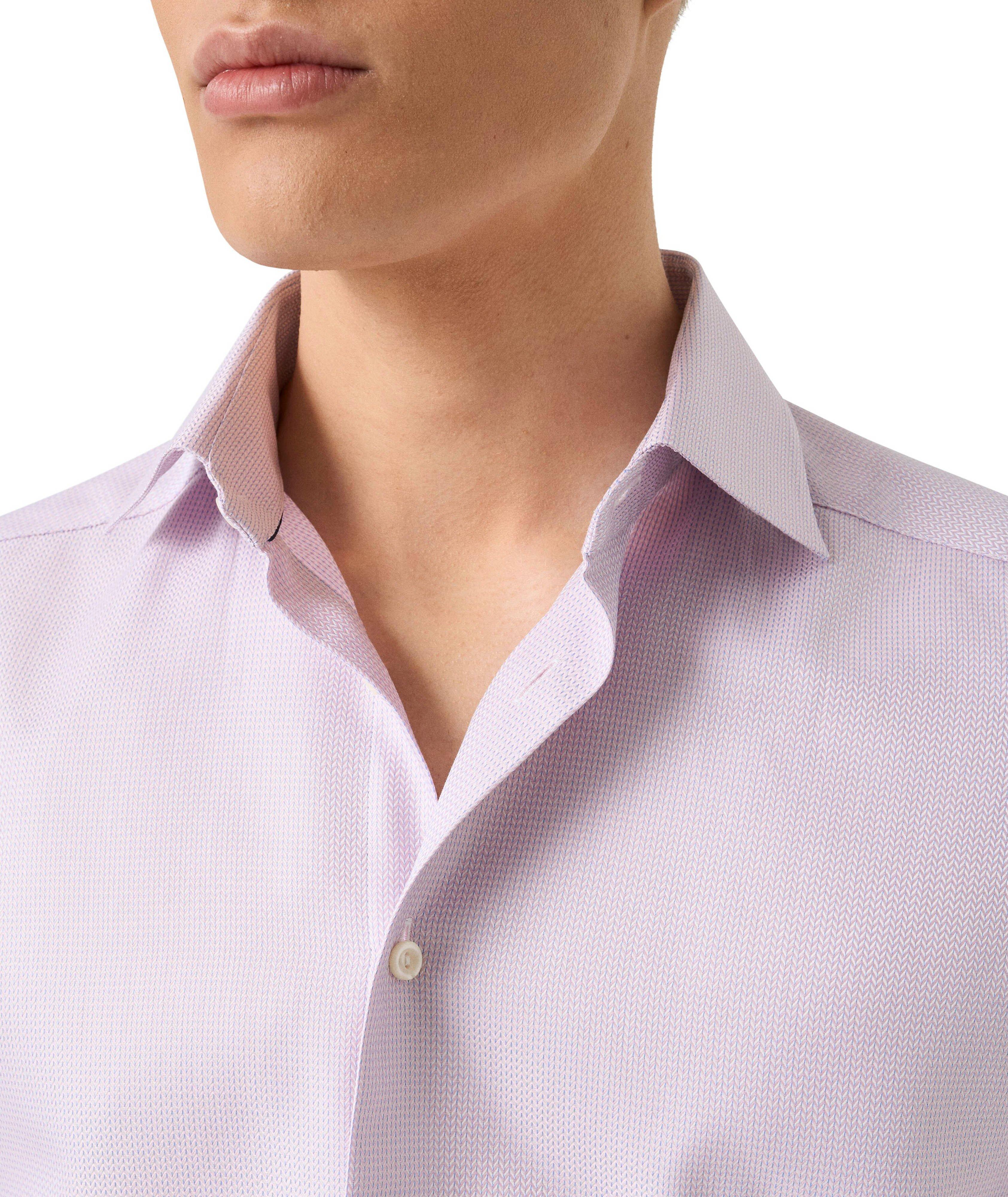 Chemise à chevrons de coupe amincie image 4