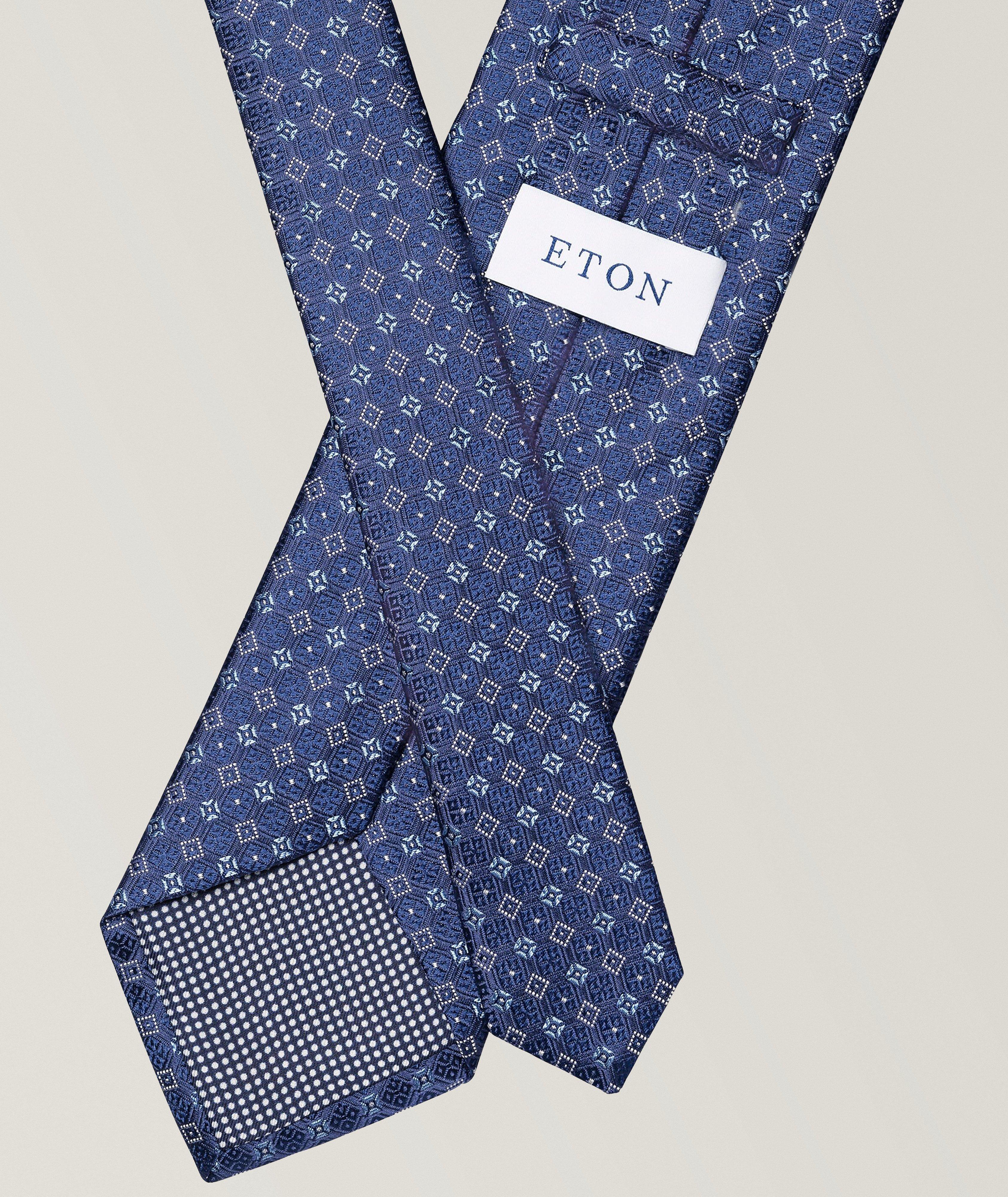 Geometric Woven Silk Tie image 1