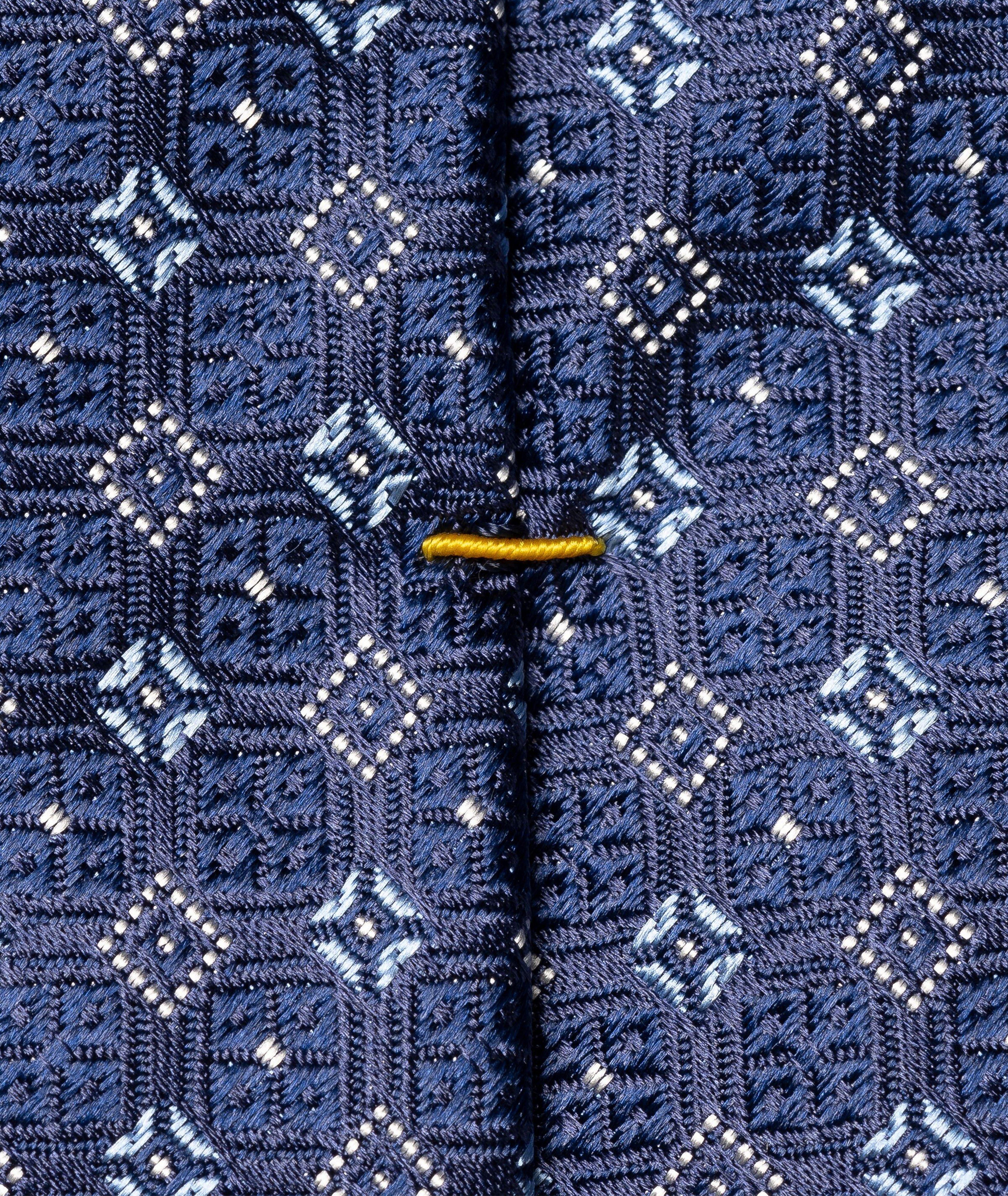 Geometric Woven Silk Tie image 2