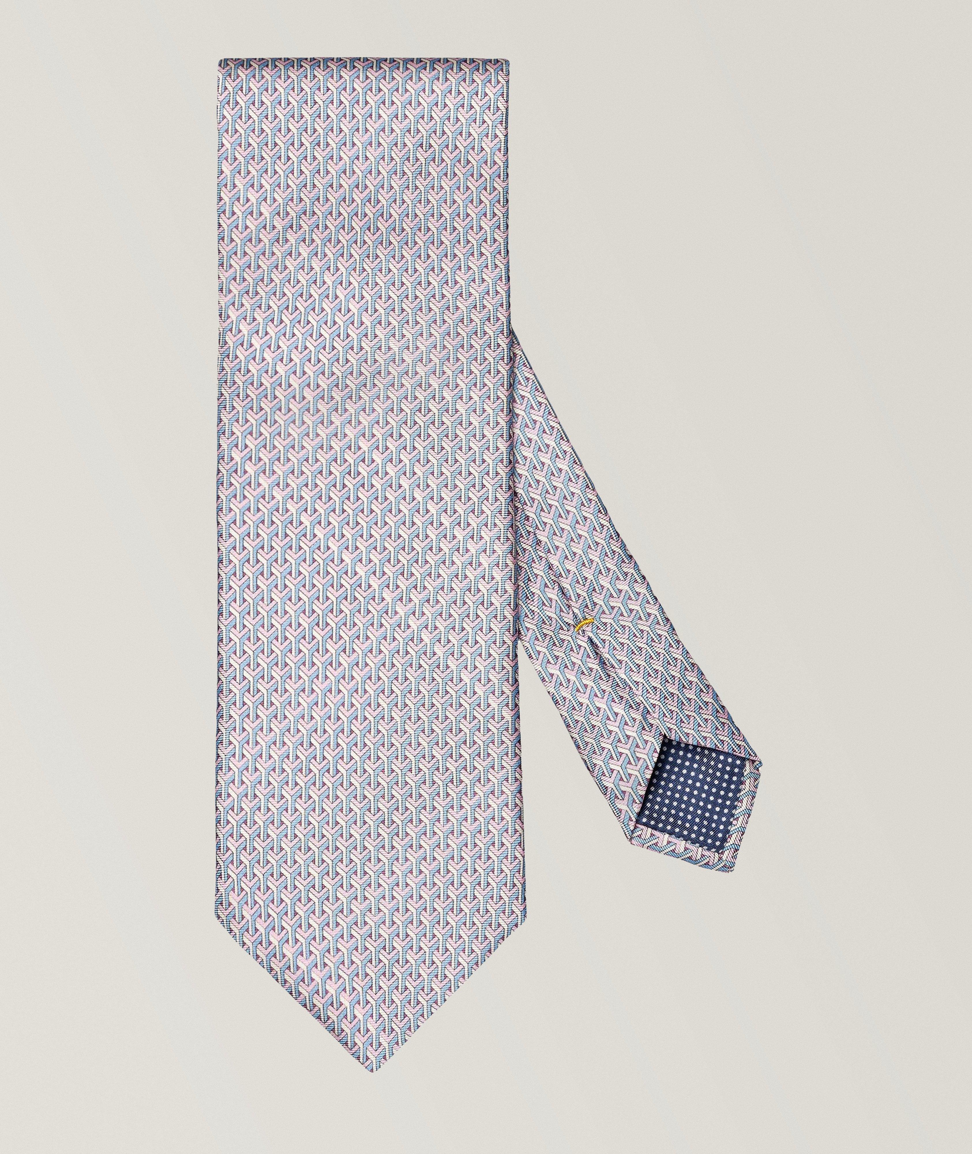 Geometric Print Silk Tie image 0