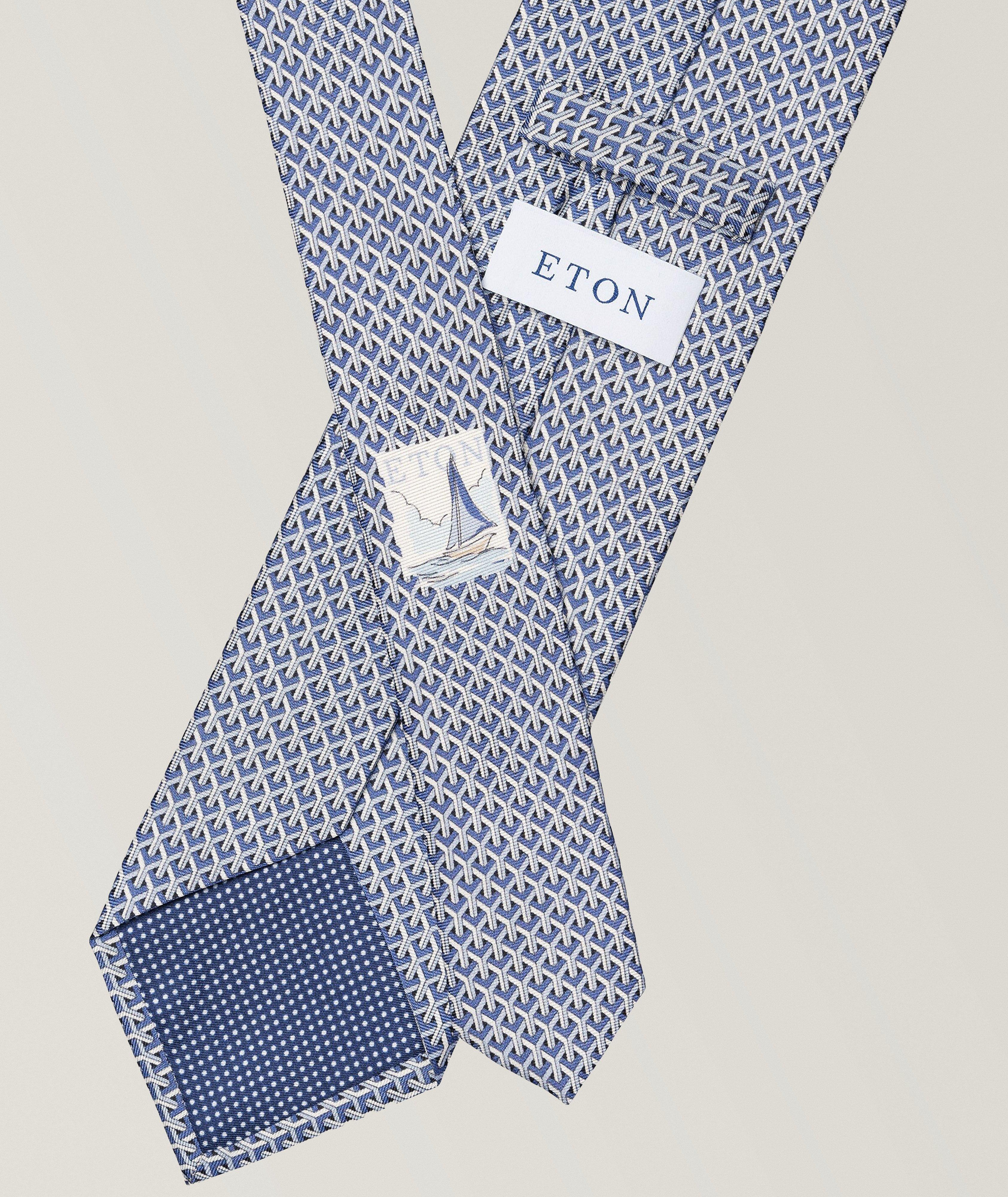 Geometric Print Silk Tie image 1