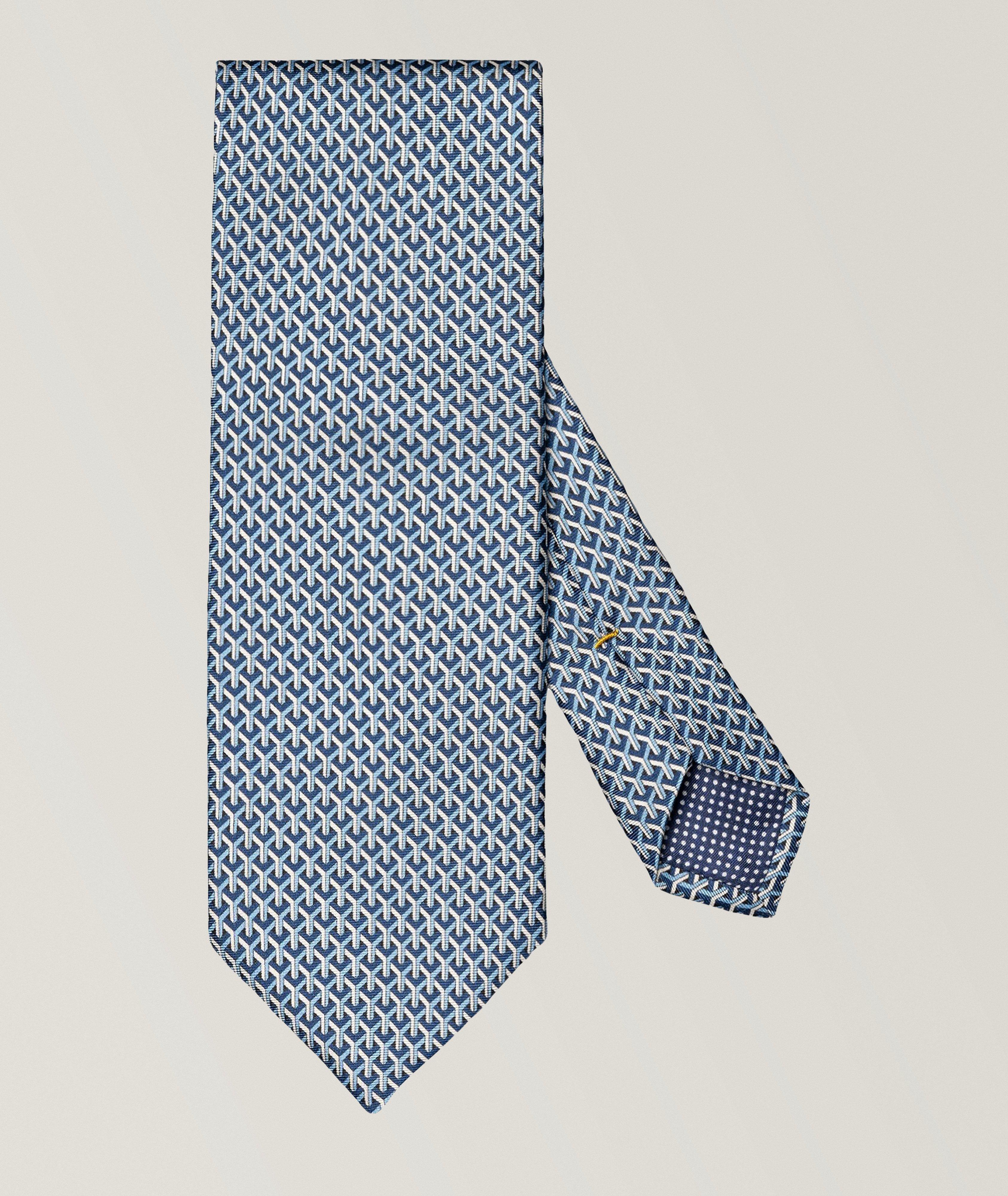 Geometric Print Silk Tie image 0